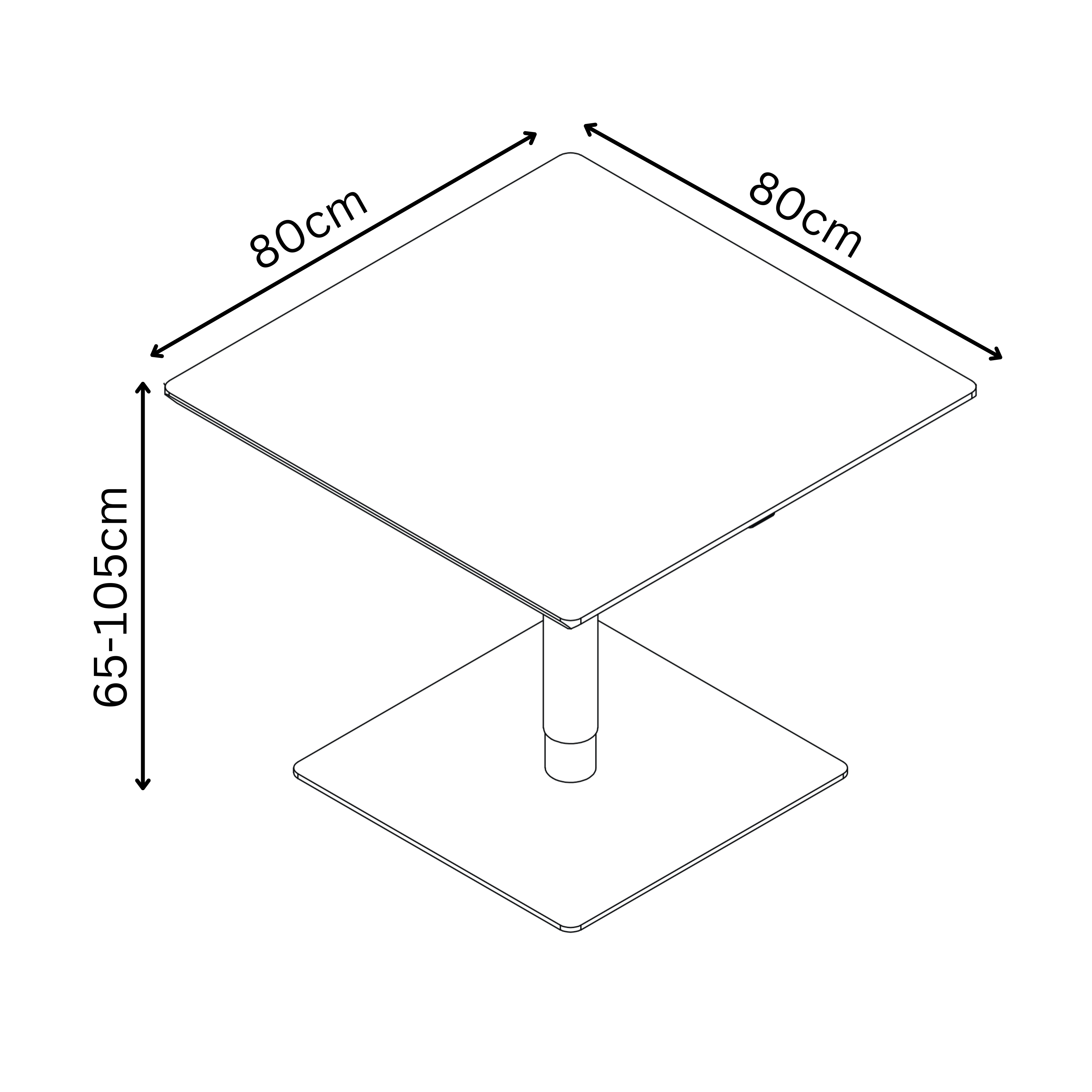 Lorenzo 80cm Ceramic Look Bistro Bar Table
