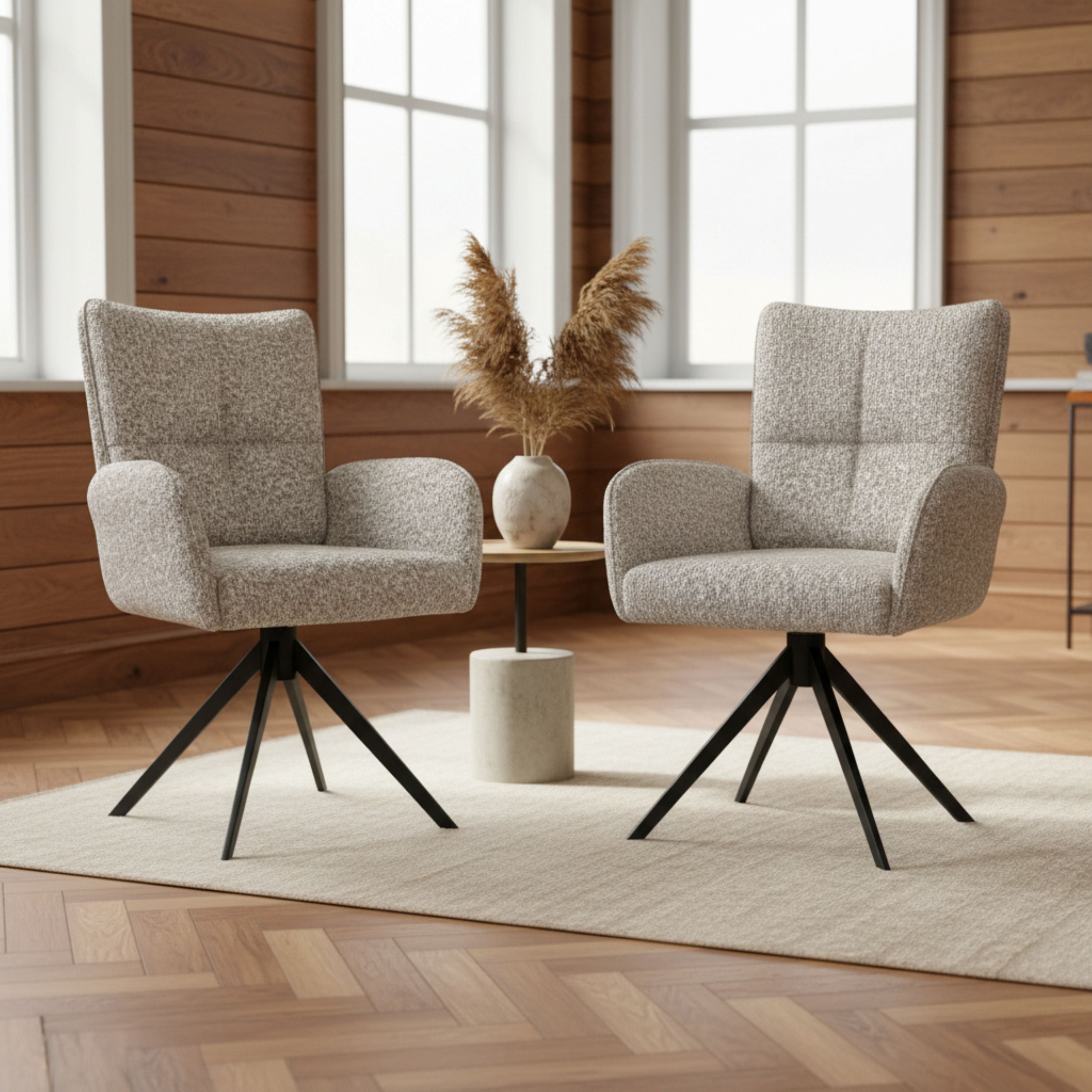 Rimini Fabric Swivel Arm Chair