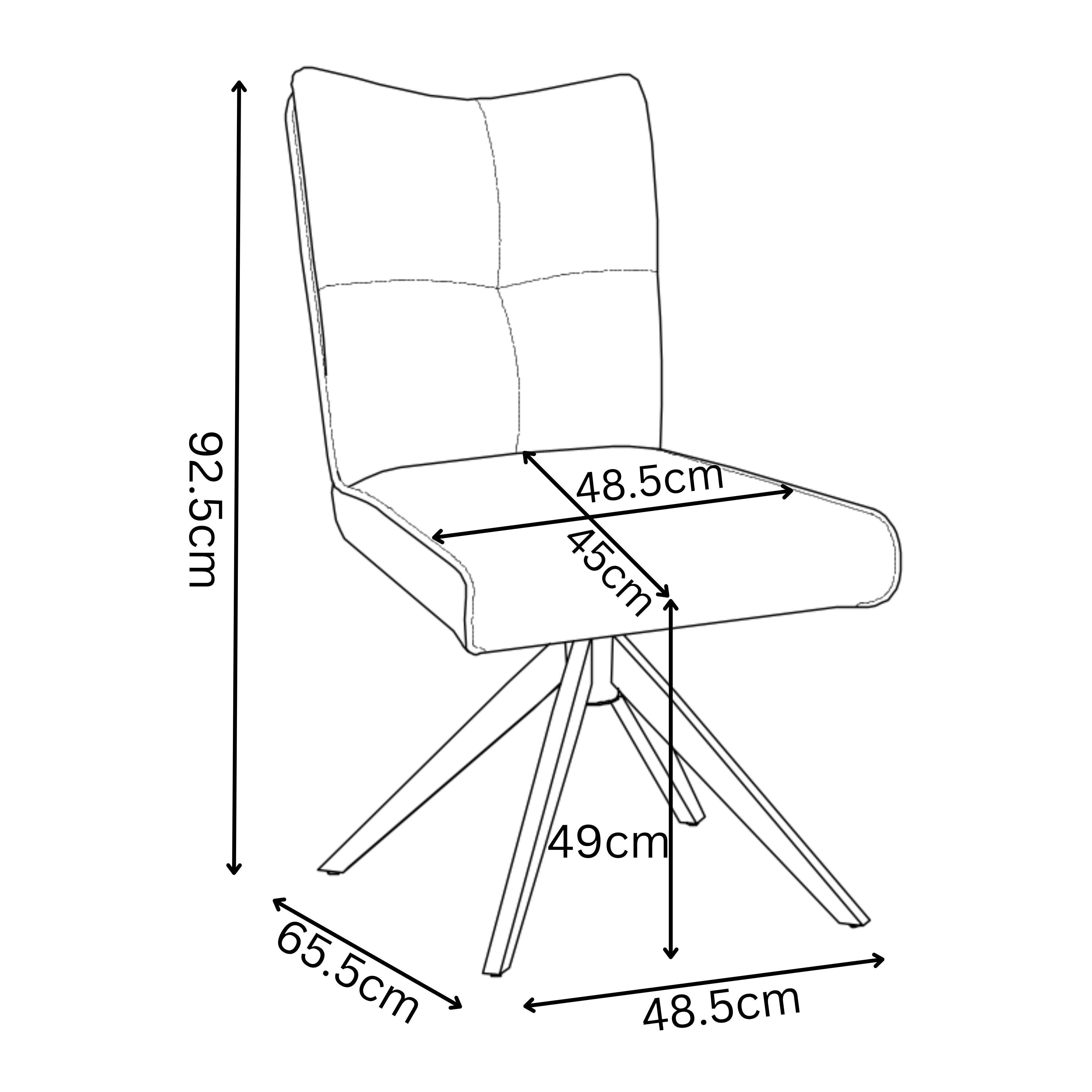 Rimini Fabric Swivel Armless Chair