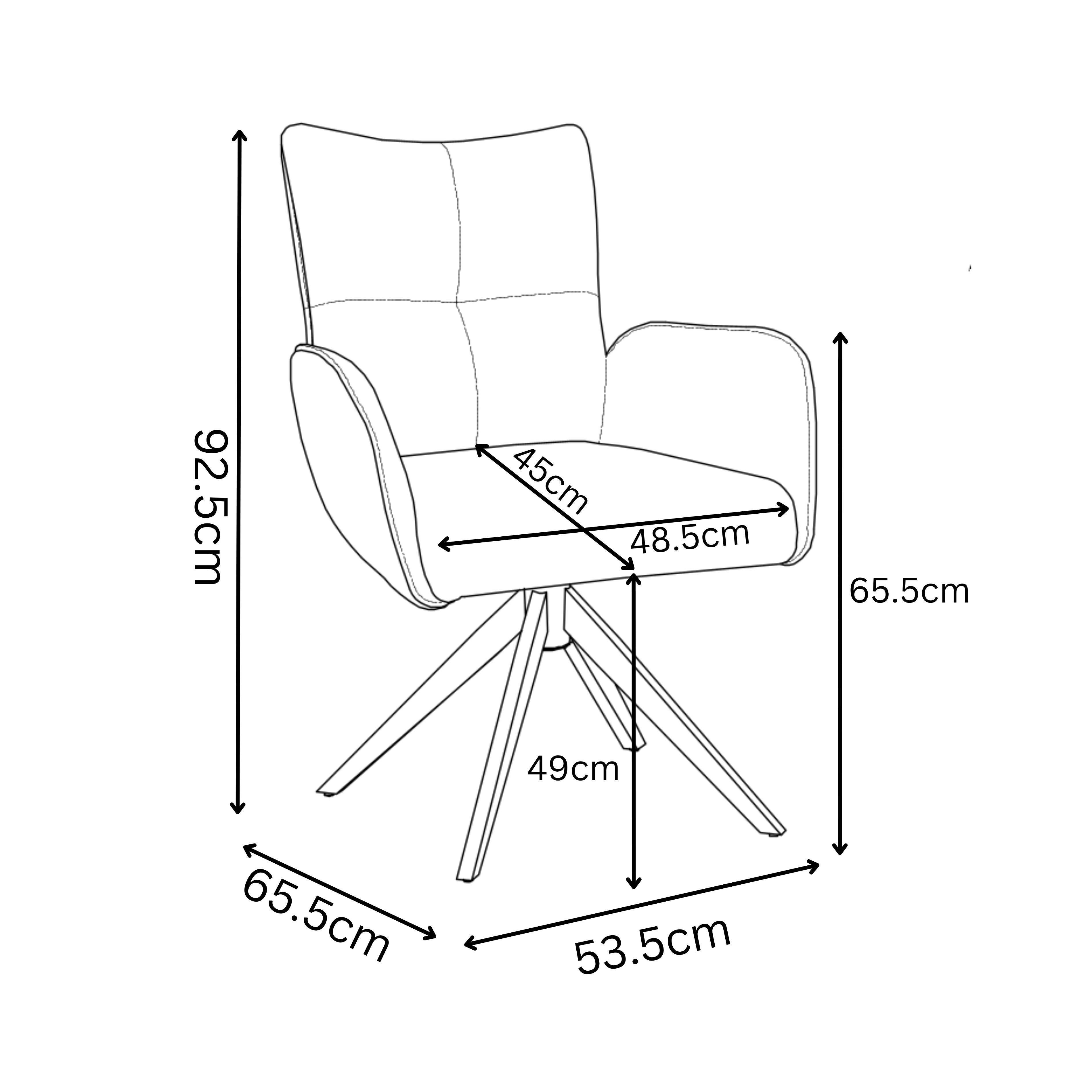 Rimini Fabric Swivel Arm Chair