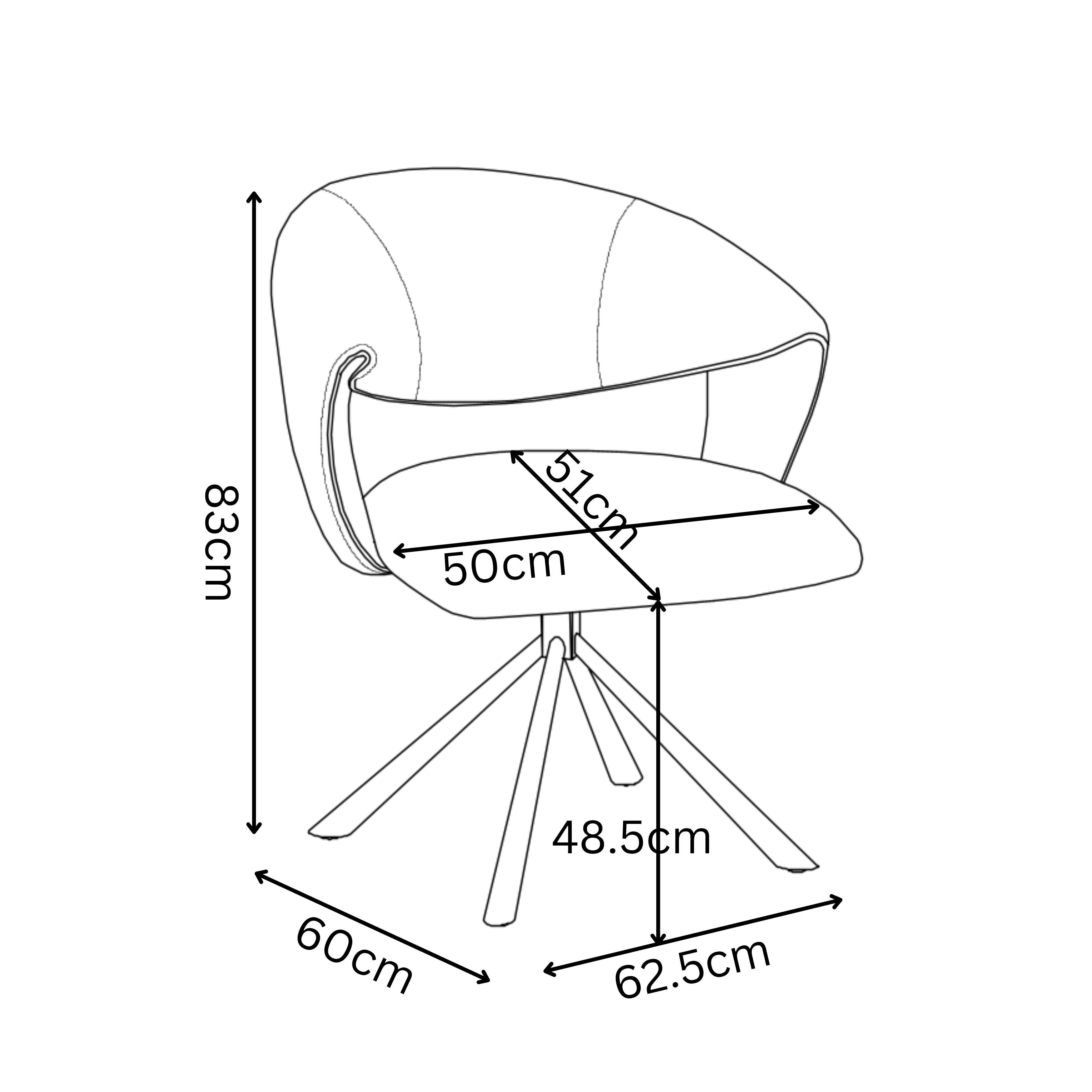 Lazzaro Fabric Swivel Dining Chair