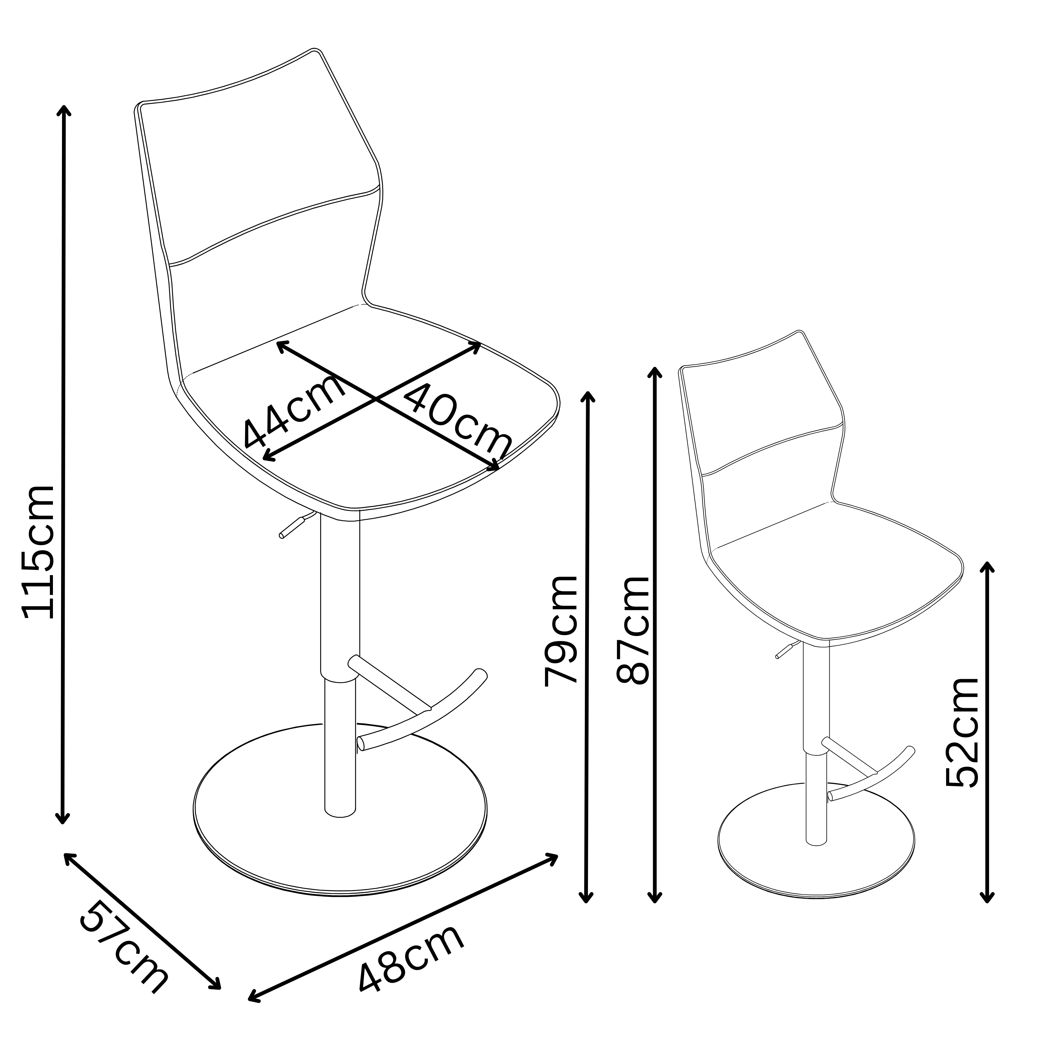 Como Fabric Bar Stool