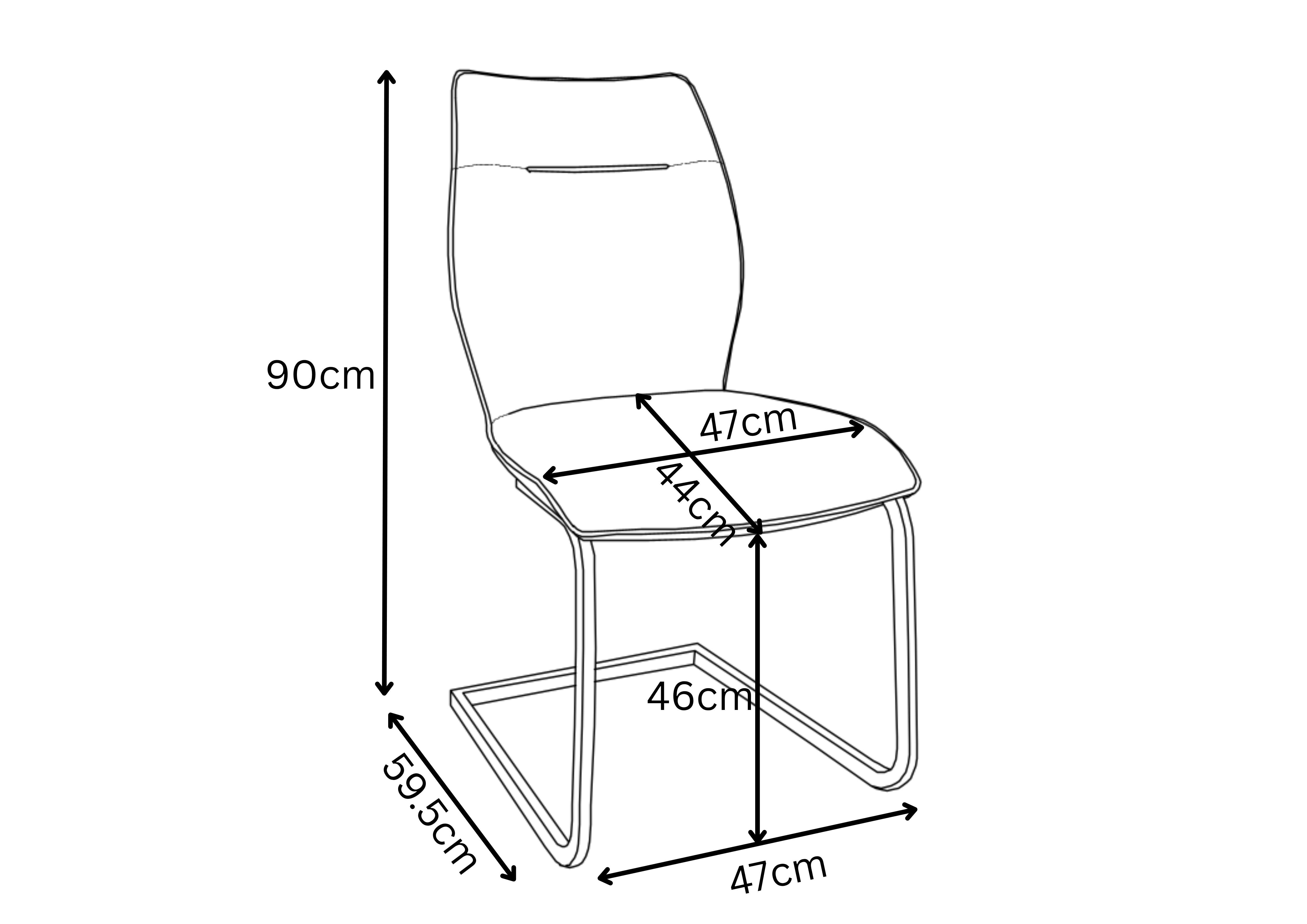 Pisa Faux Leather Dining Chair