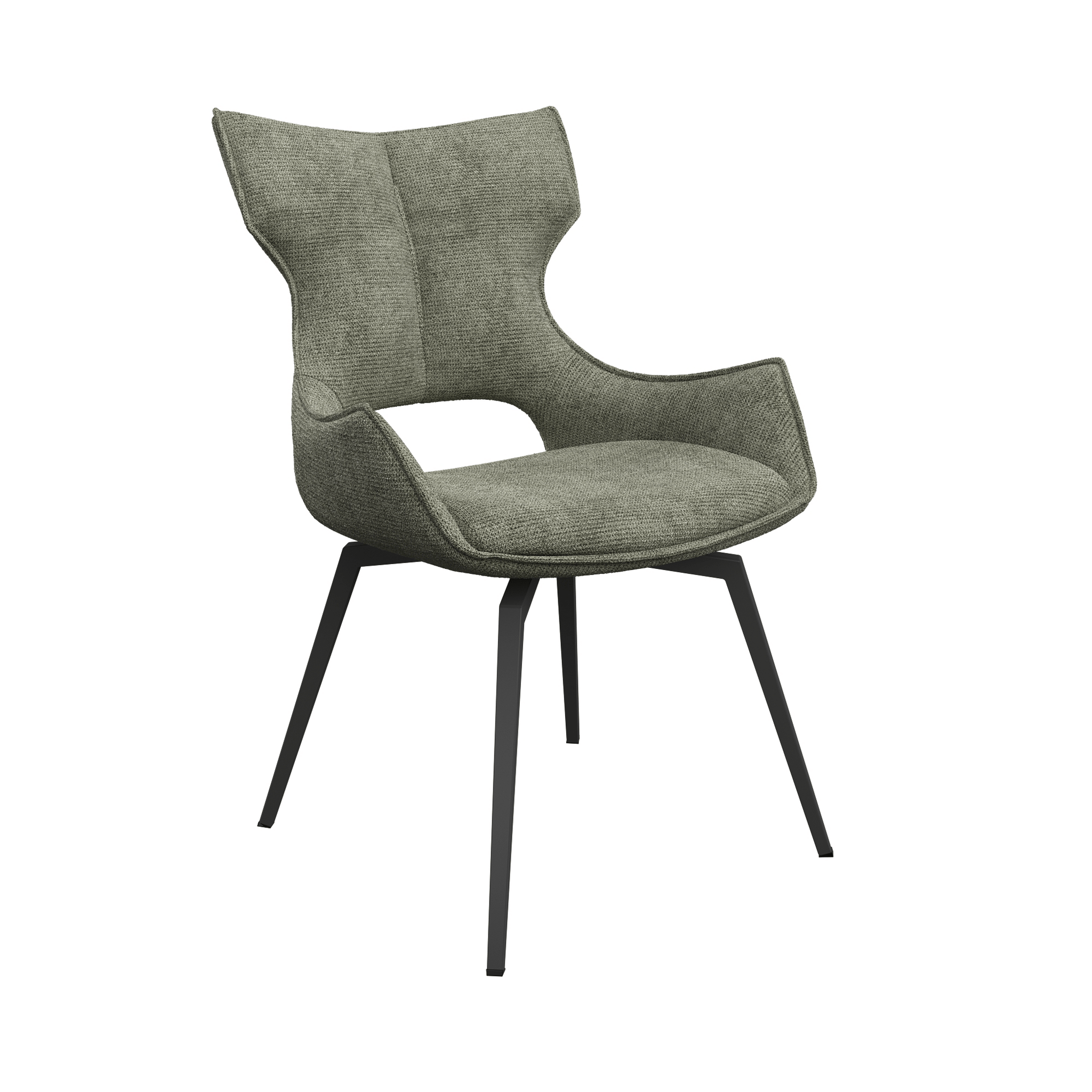 Raffaello Fabric Swivel Dining Chair