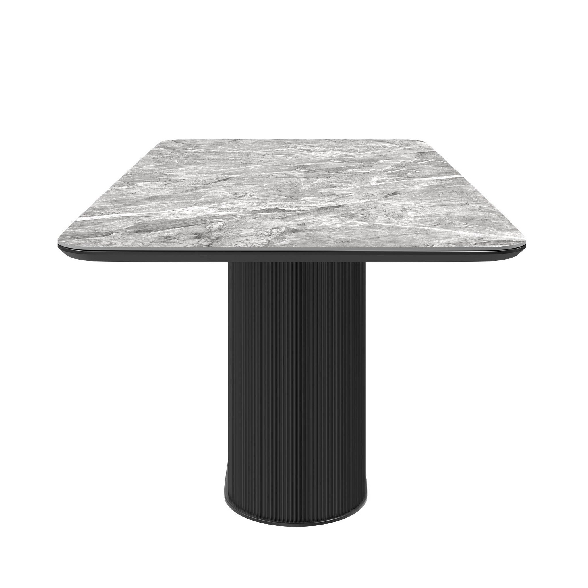Roberto 180cm Gloss Grey Ceramic Dining Table