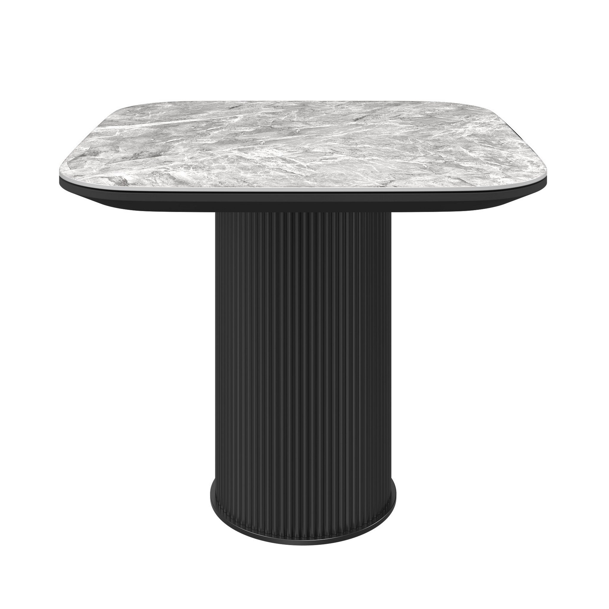 Roberto Gloss Grey Ceramic Side Table