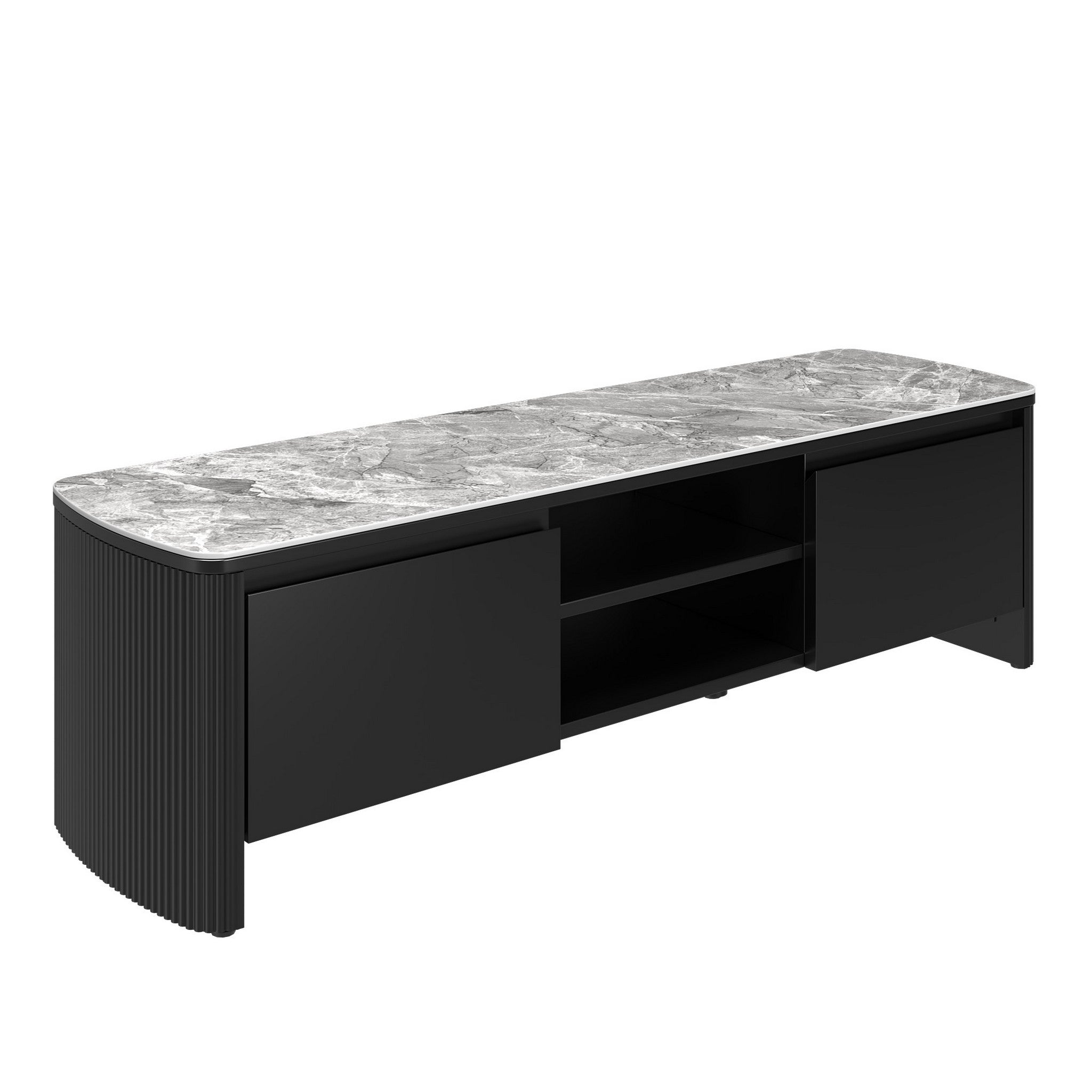 Roberto Gloss Grey Ceramic TV Unit
