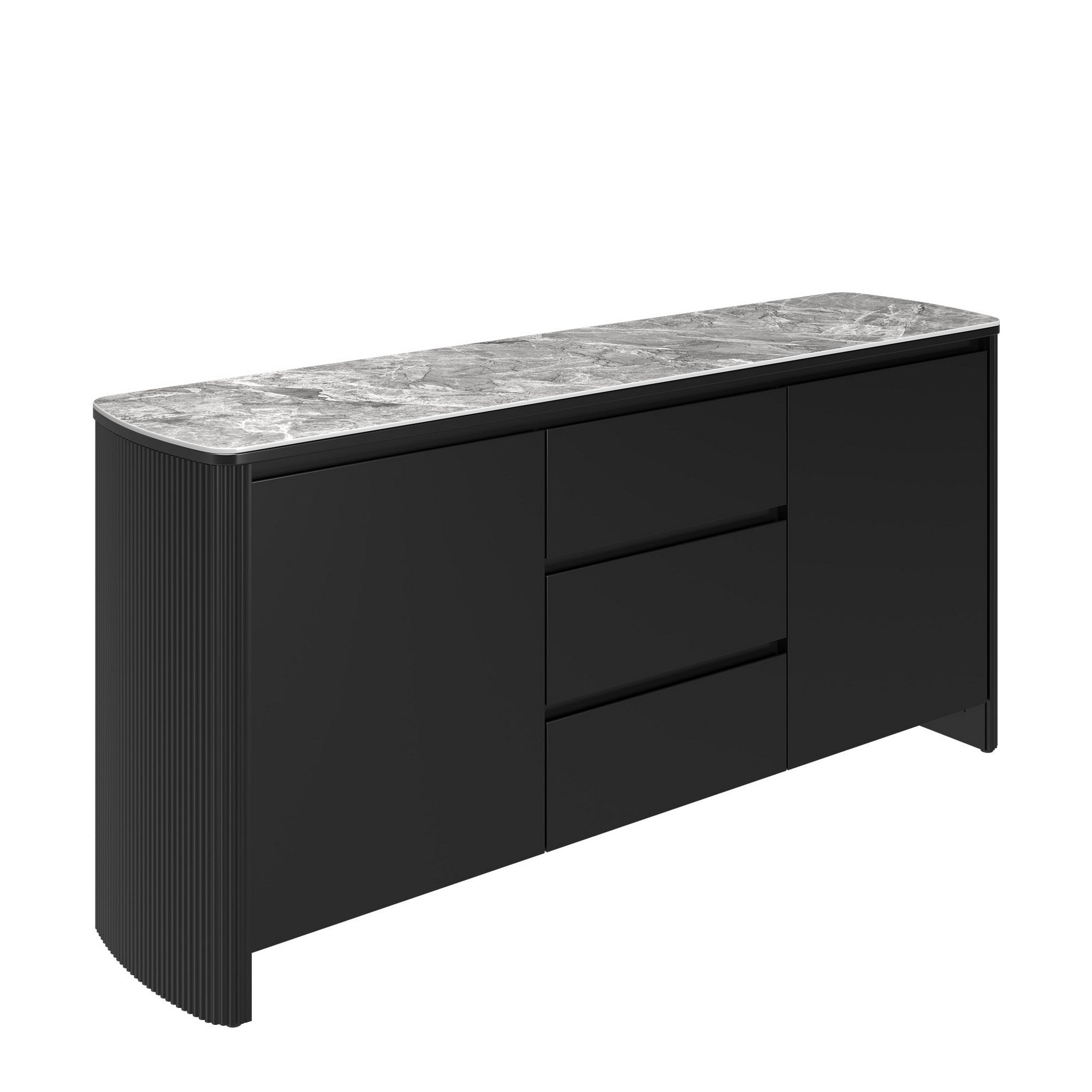 Roberto Gloss Grey Ceramic Sideboard