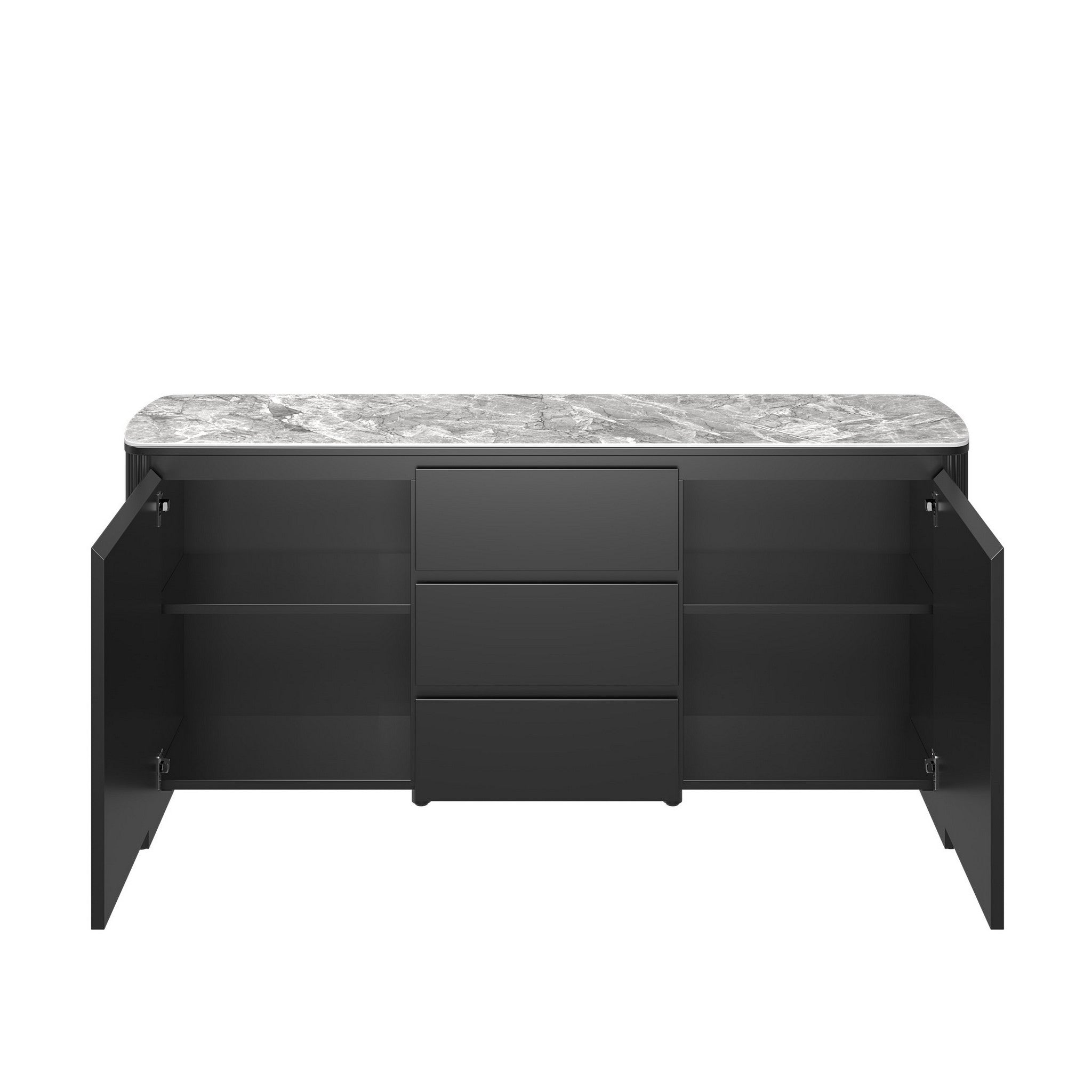 Roberto Gloss Grey Ceramic Sideboard