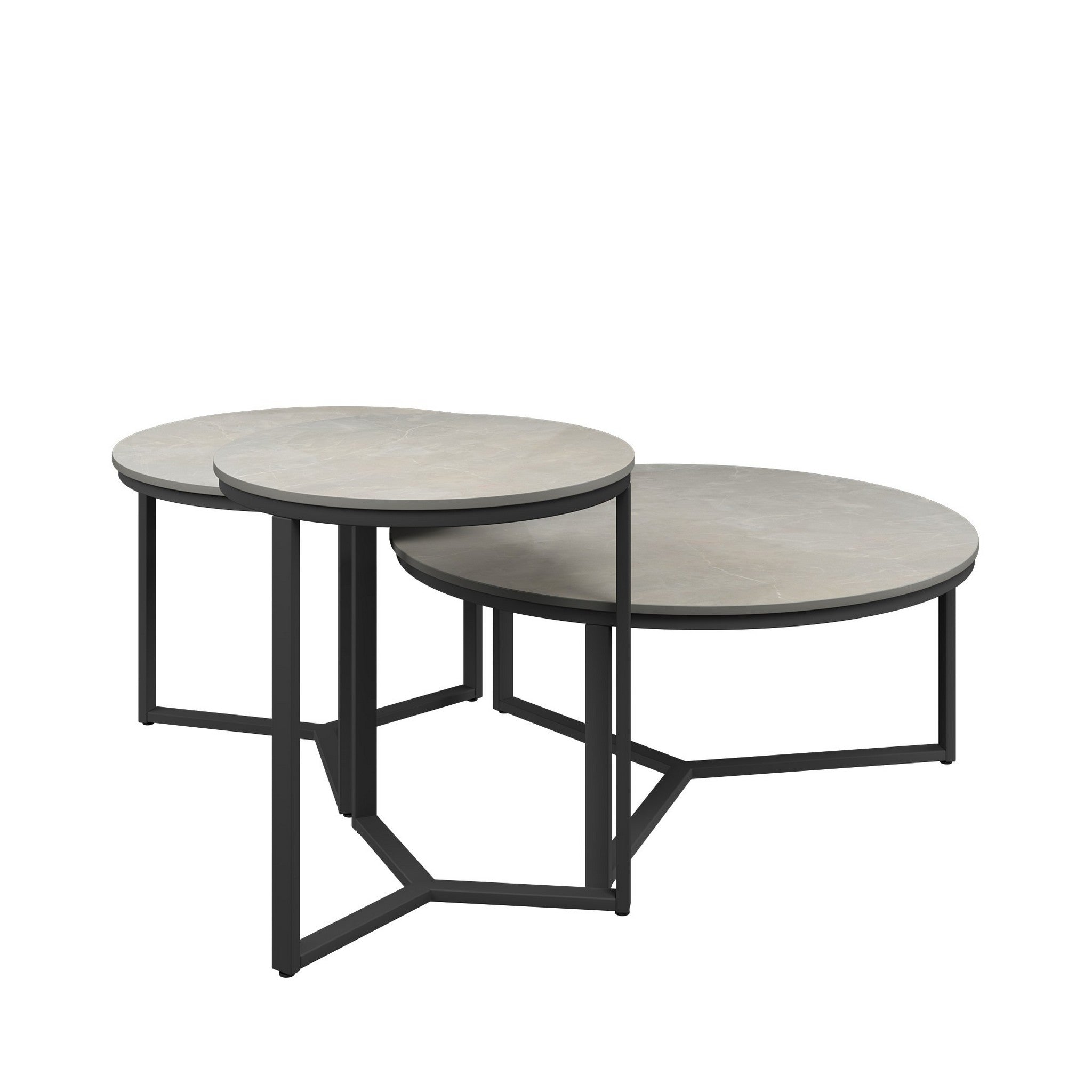 Roma 3pc Ceramic Coffee Table Set