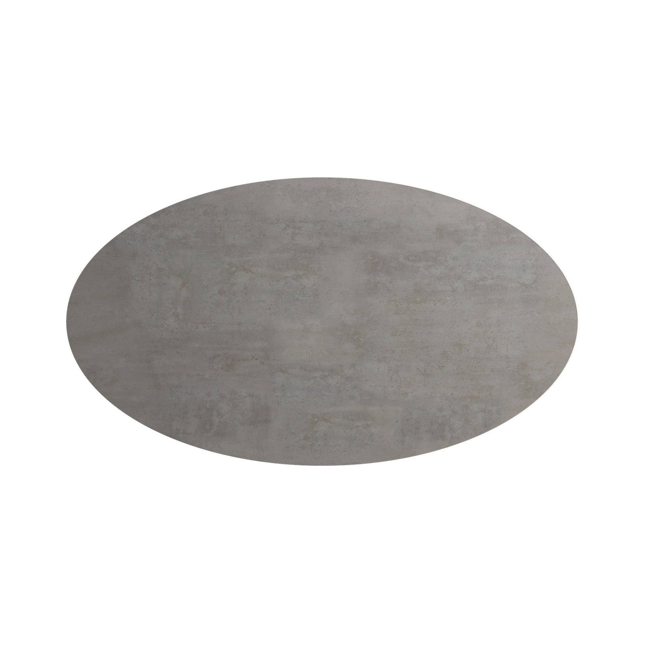 Simoni 160cm Oval Light Grey Melamine Dining Table