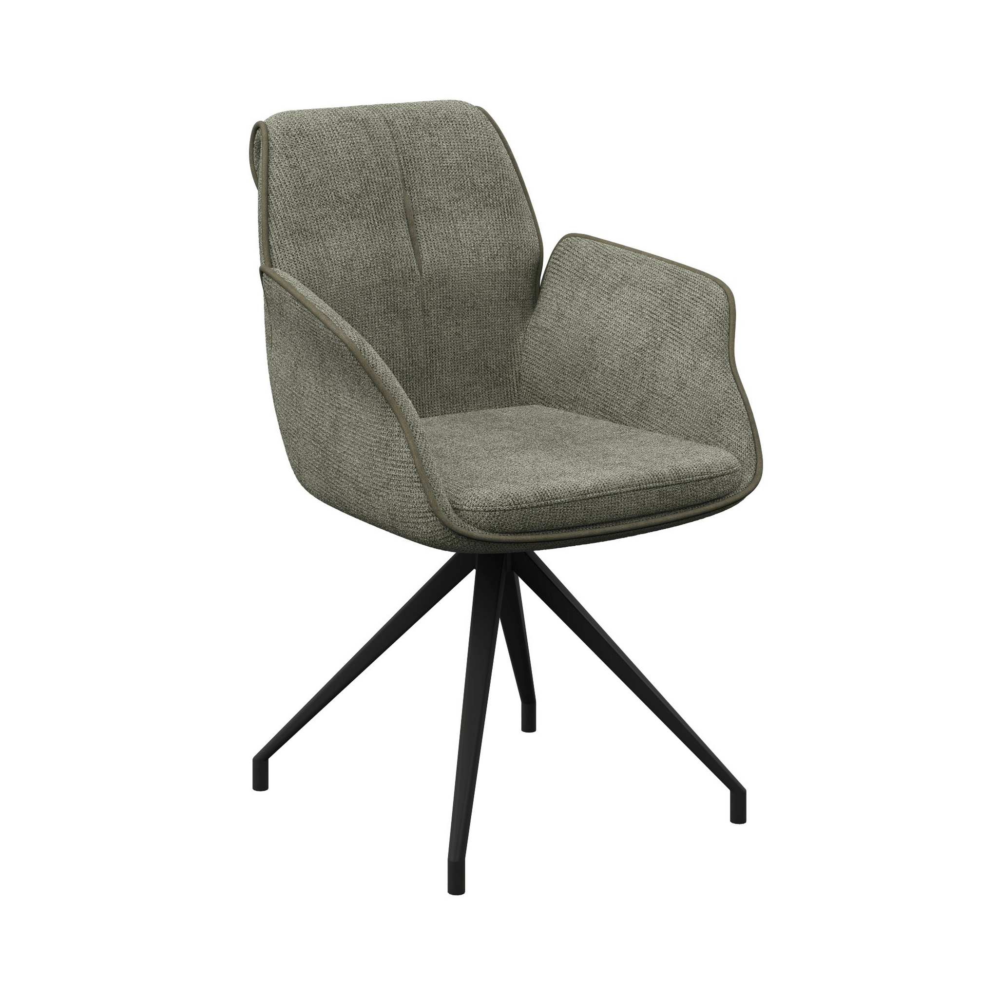 Sicily Fabric Swivel Dining ArmChair