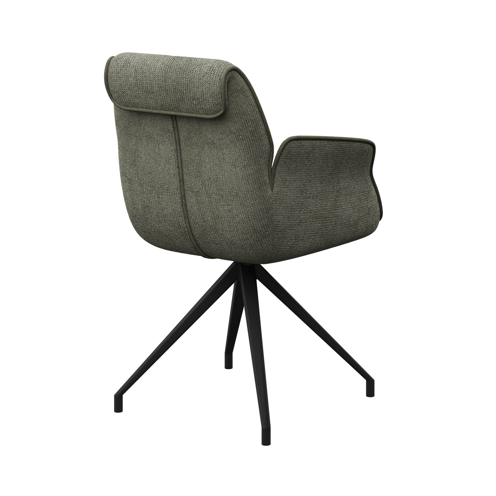 Sicily Fabric Swivel Dining ArmChair