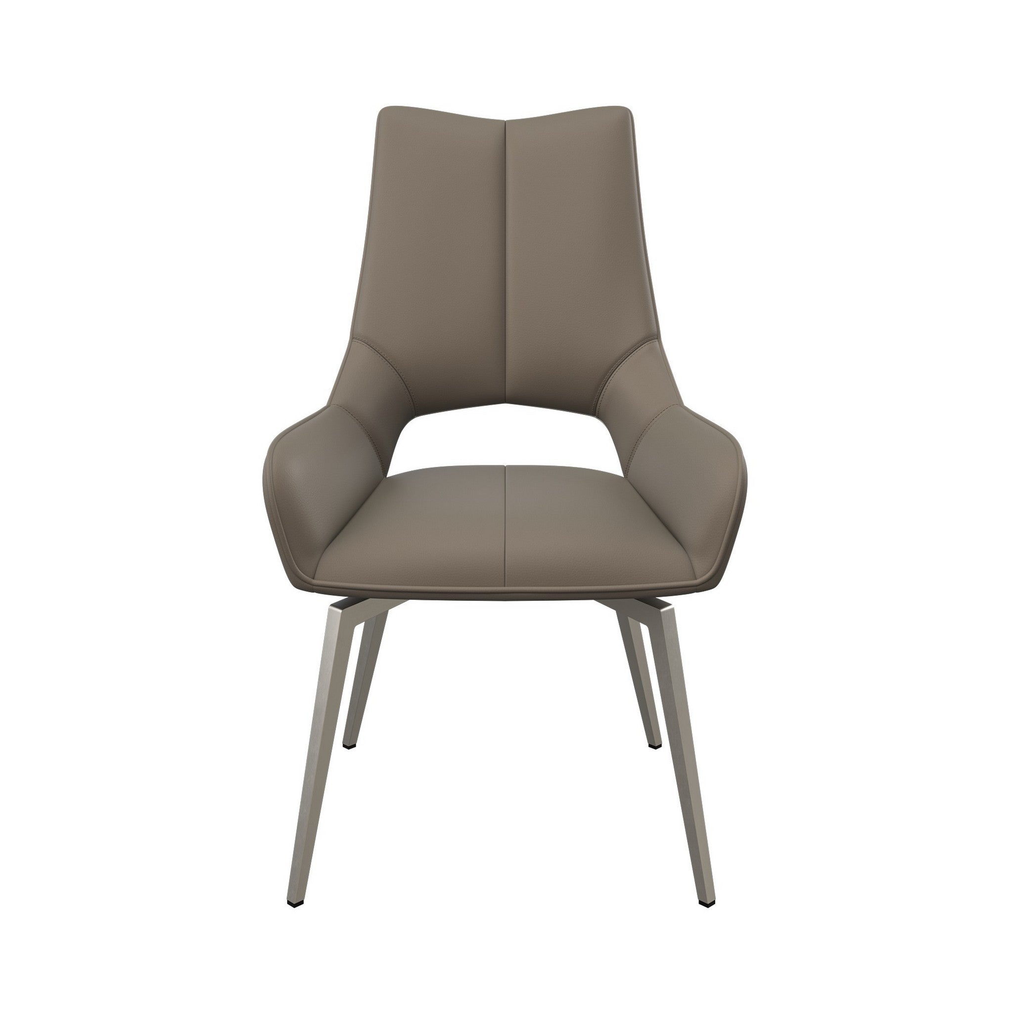 Spinello Faux Leather Swivel Dining Chair