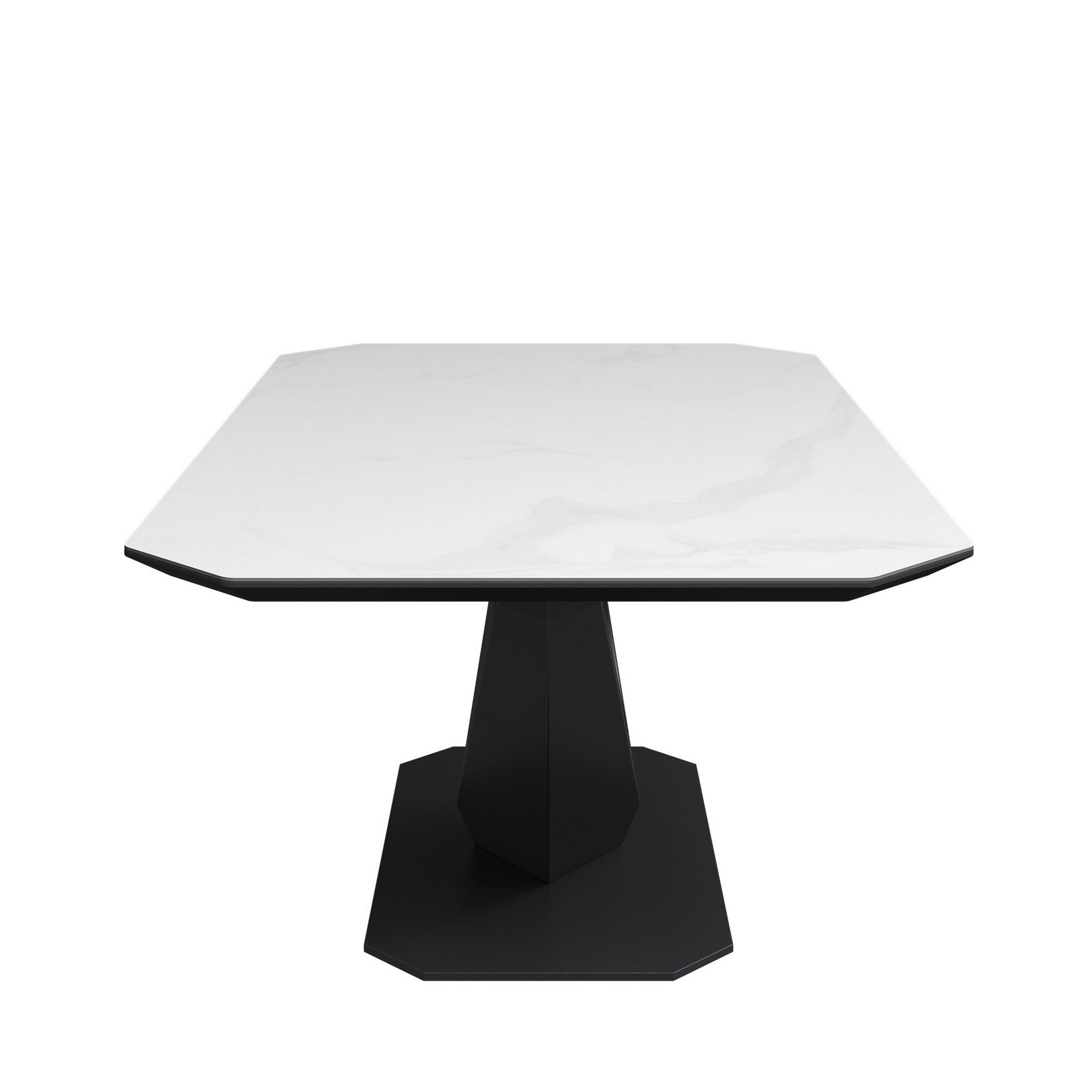 Vizarri Matte White Ceramic Coffee Table