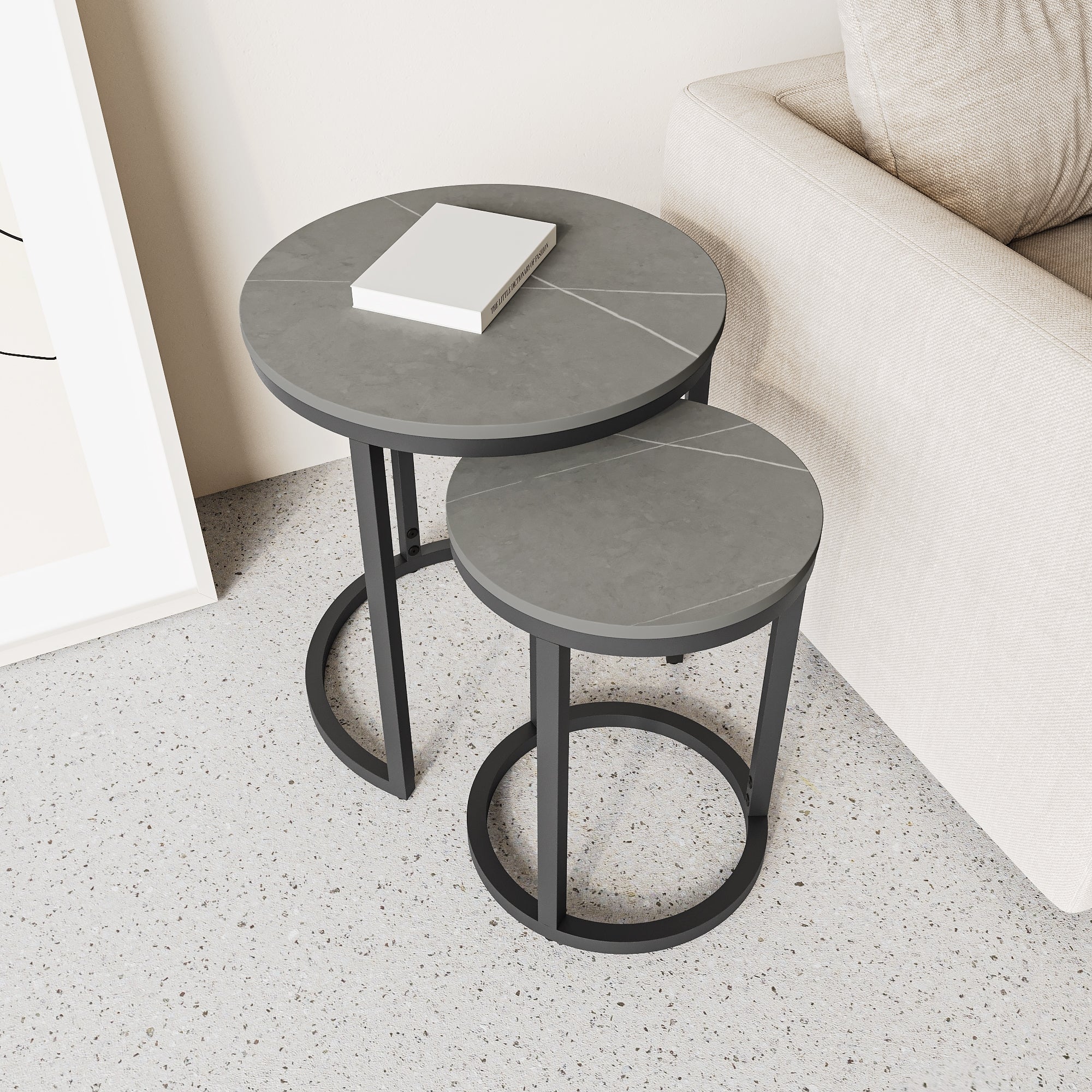 Zico 2pc Ceramic Side Table Set