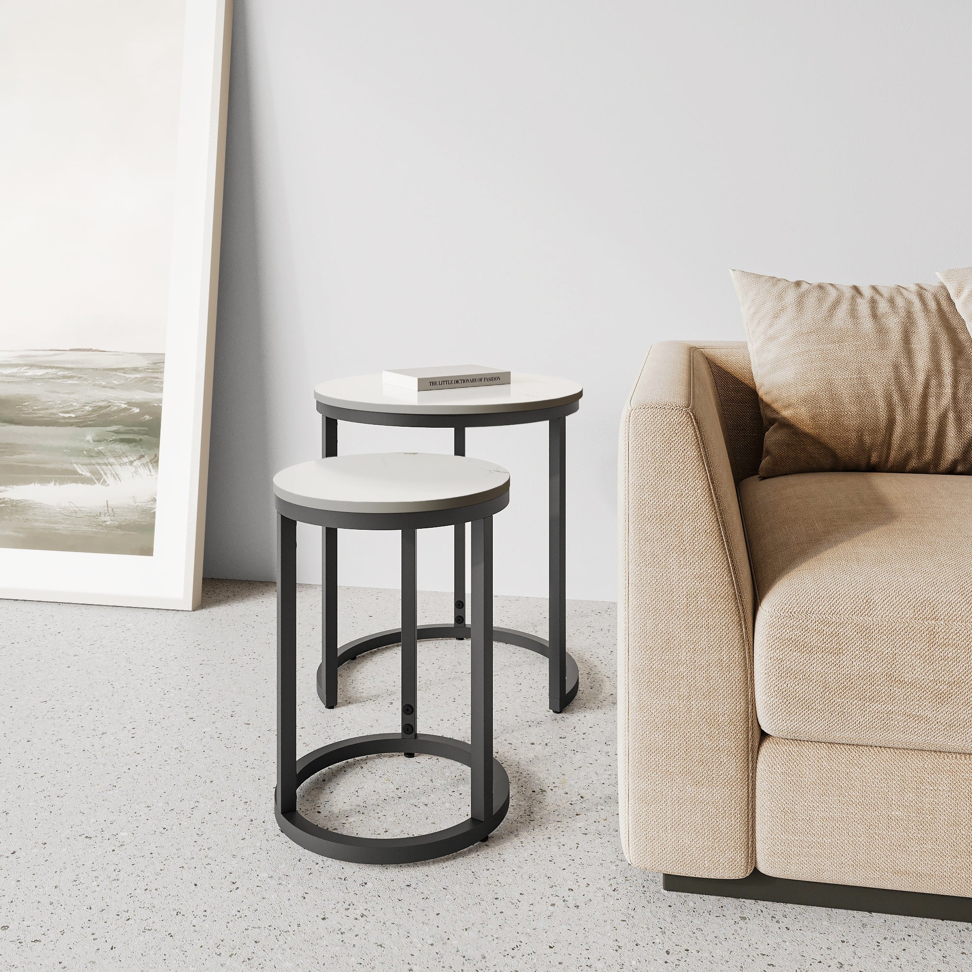Zico 2pc Ceramic Side Table Set