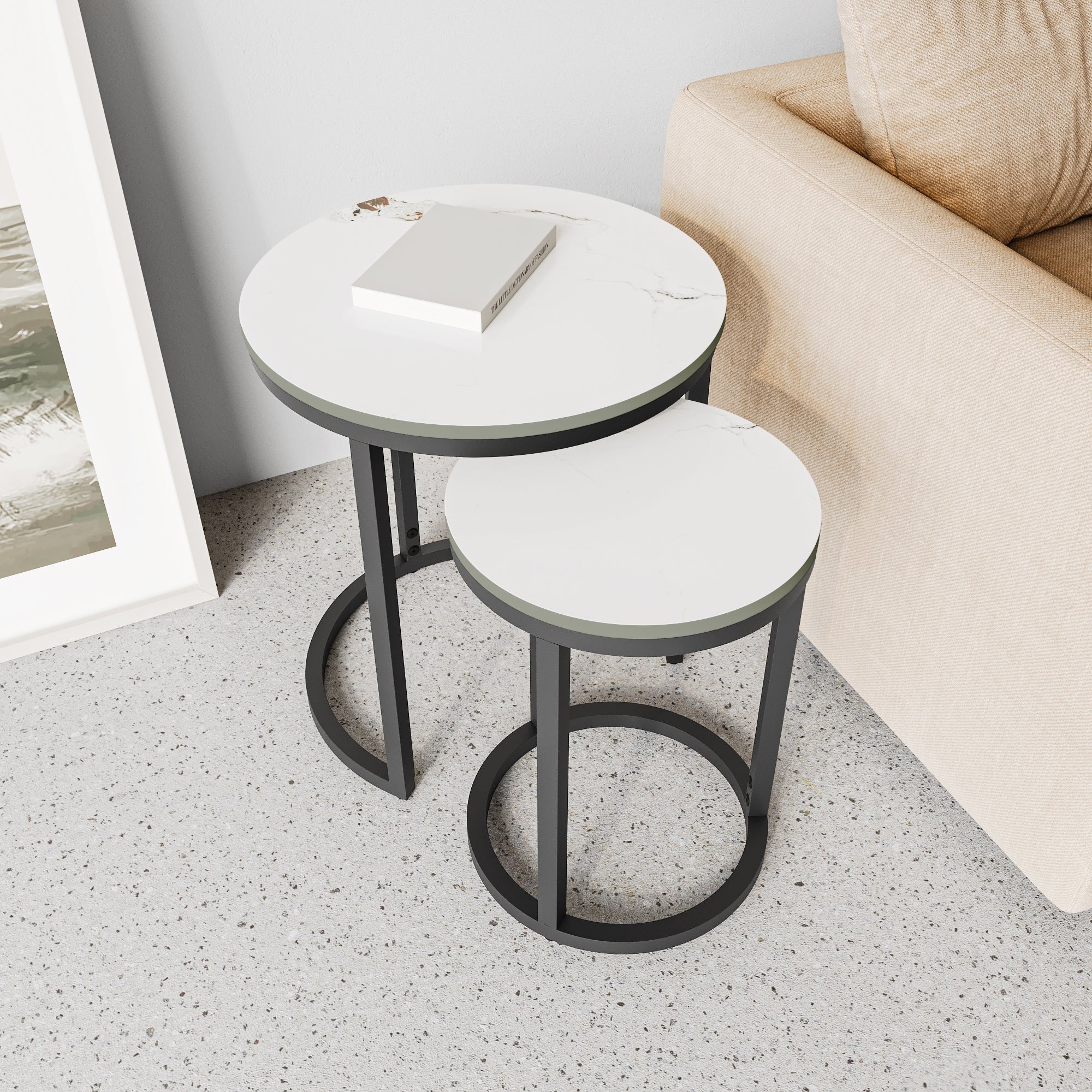 Zico 2pc Ceramic Side Table Set