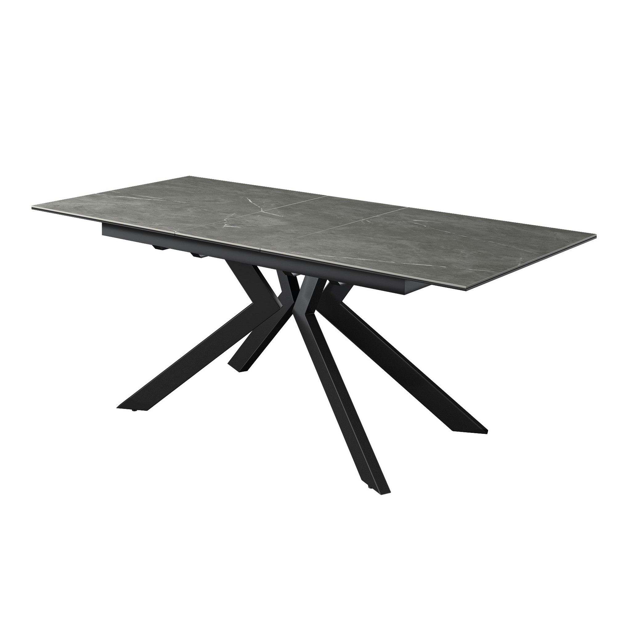 Azzaro 160-200cm Matte Grey Ceramic Auto-rise Extending Dining Table
