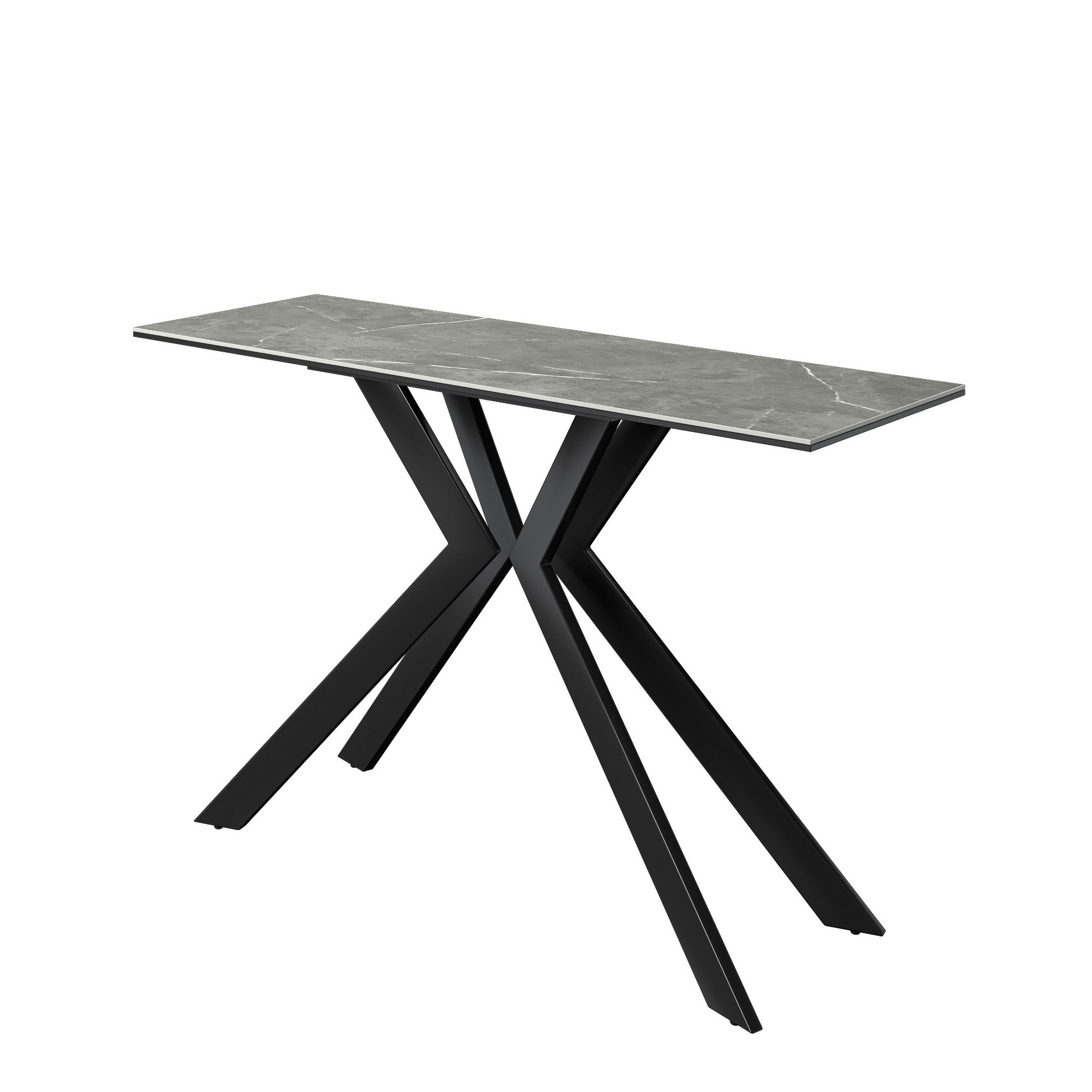 Azzaro Matte Grey Ceramic Console Table