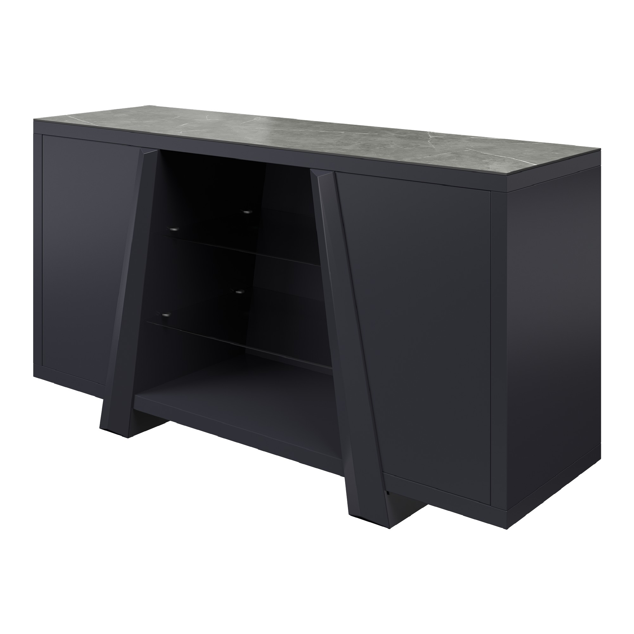Brando Matte Grey Ceramic Sideboard