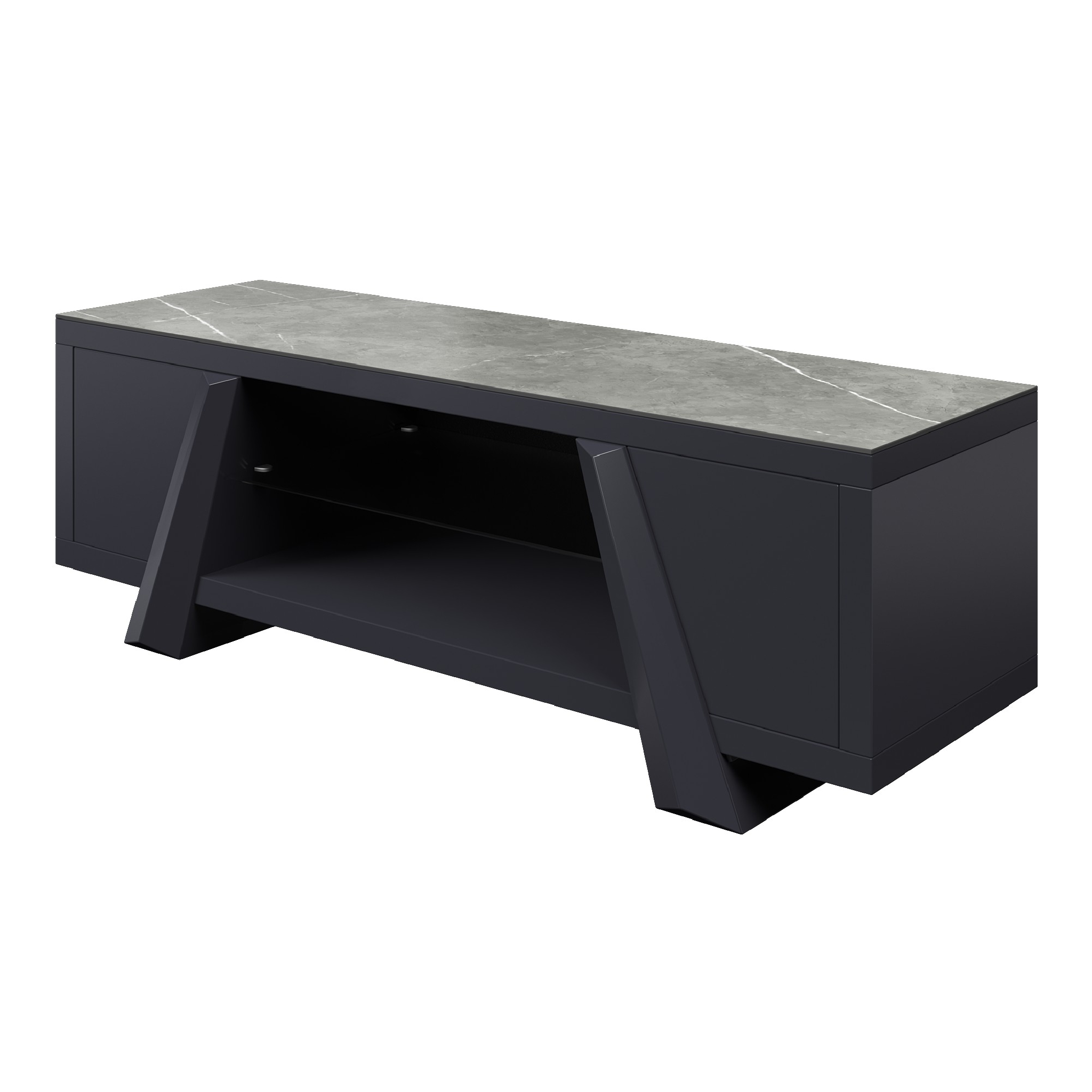 Brando Matte Grey Ceramic TV Unit