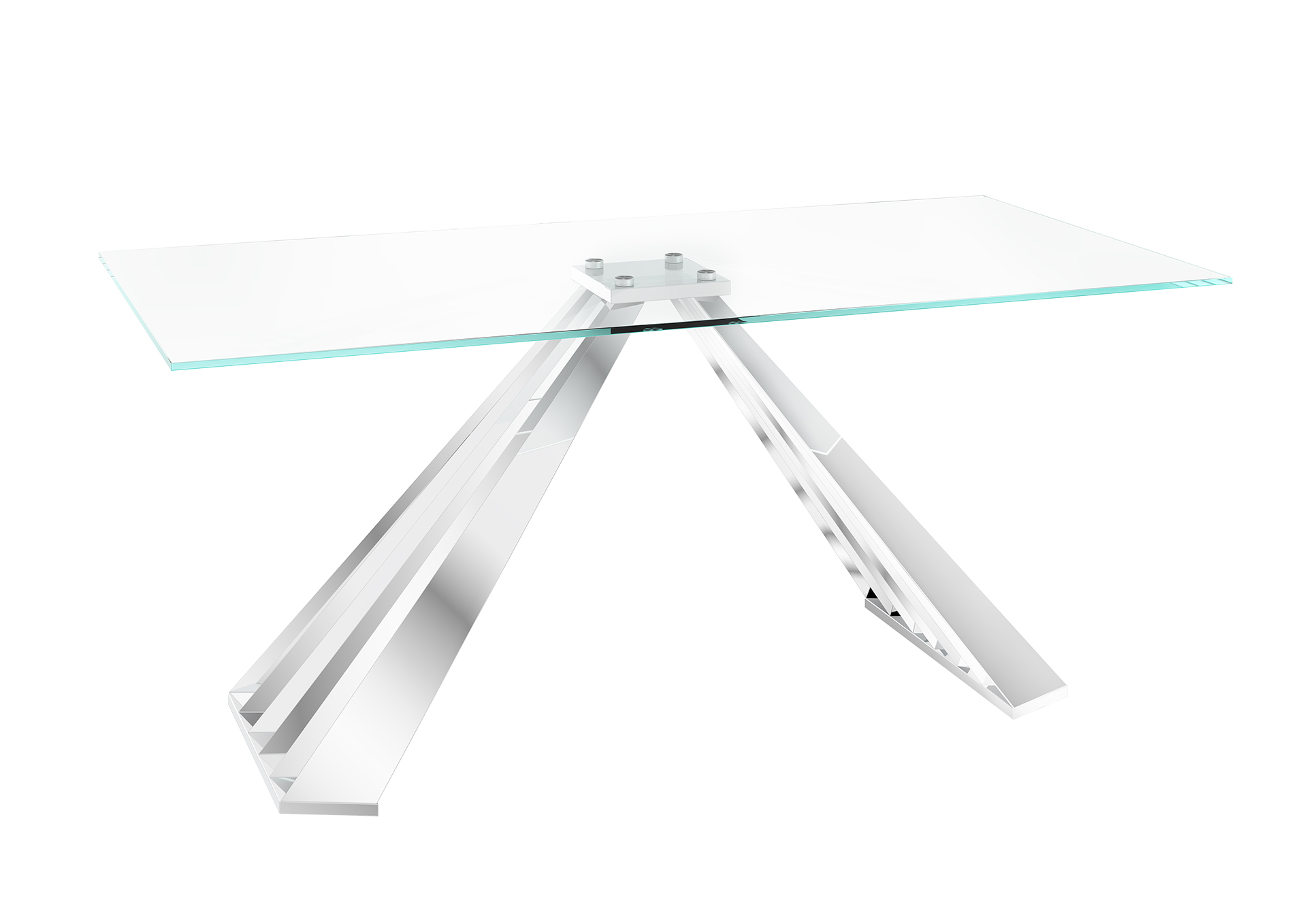 Alvaro 180cm Clear Glass Dining Table