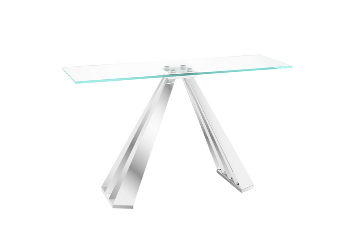 Alvaro Clear Glass Console Table