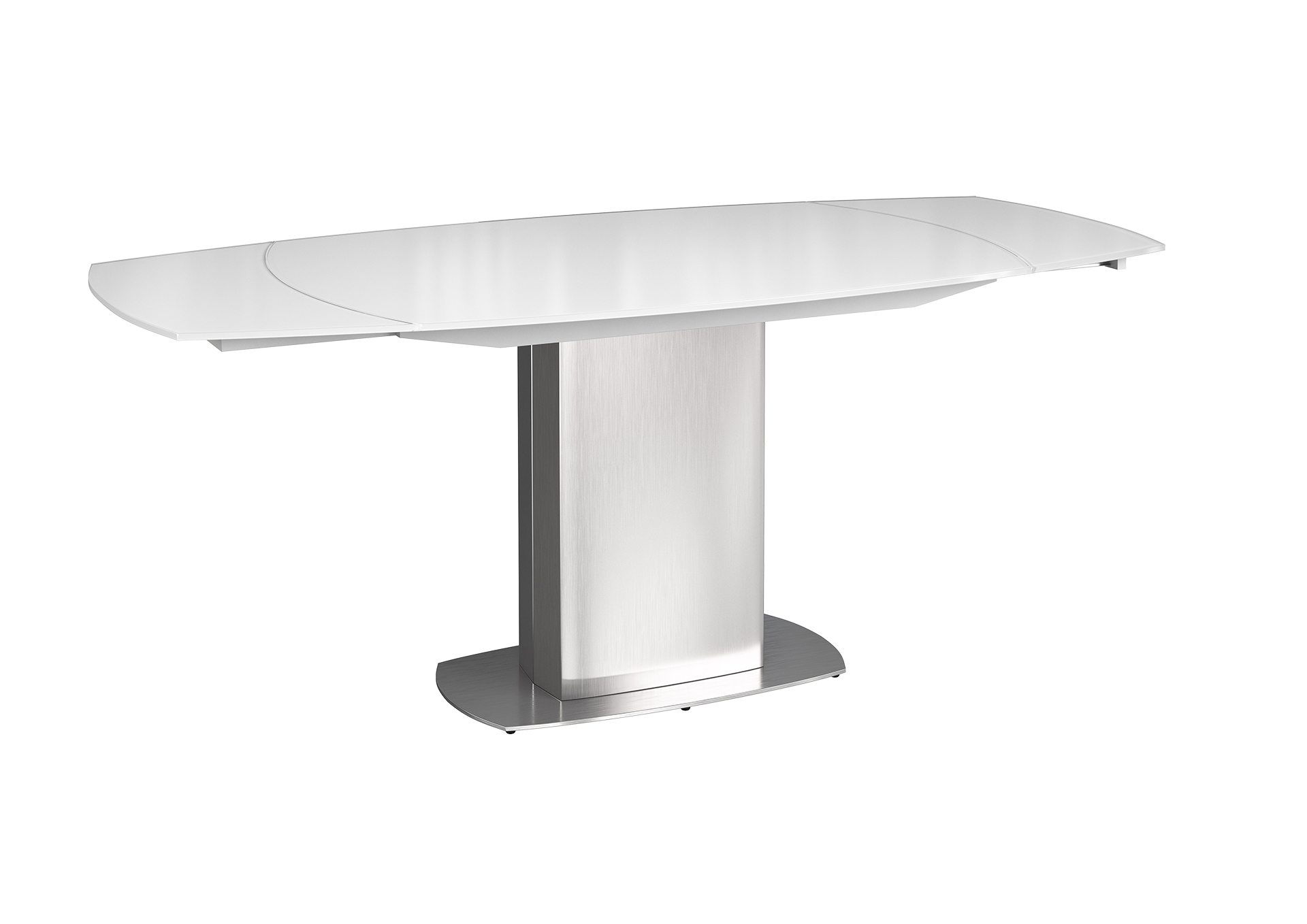 Olivia 130-190cm Glass Swivel Extending Dining Table