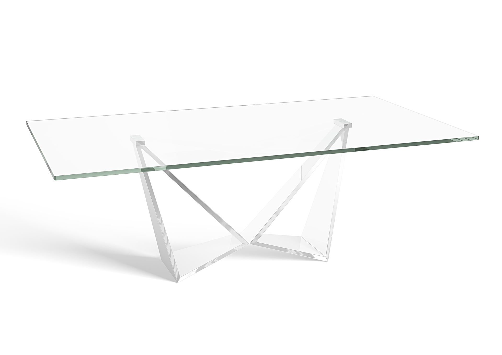 Florentina Clear Glass Coffee Table
