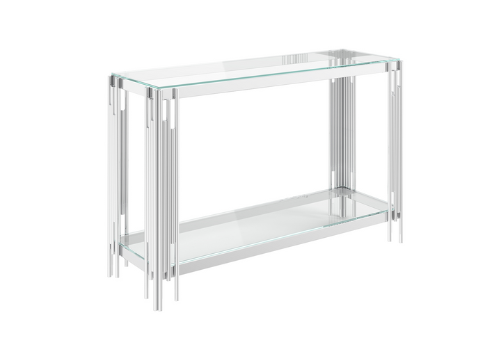 Vasari Clear Glass Console Table