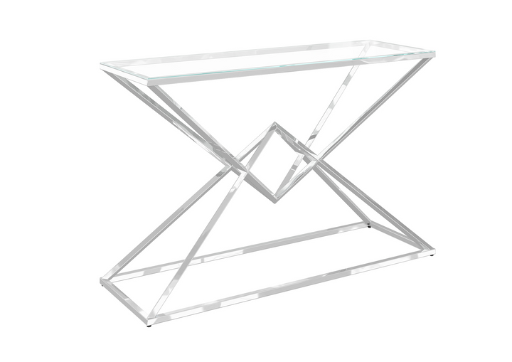 Prism Clear Glass Console Table