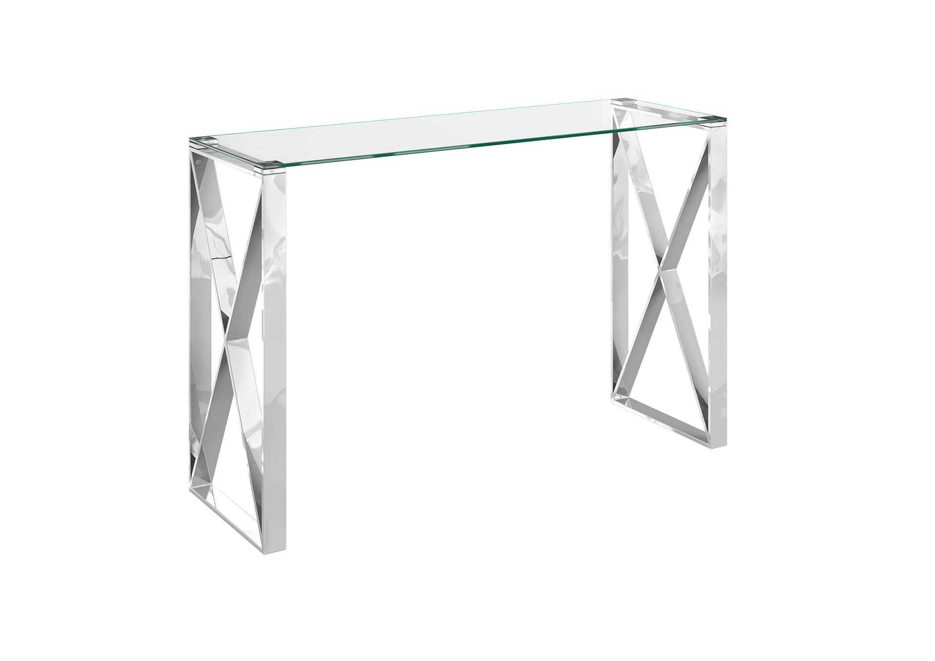 Maxi Clear Glass Console Table