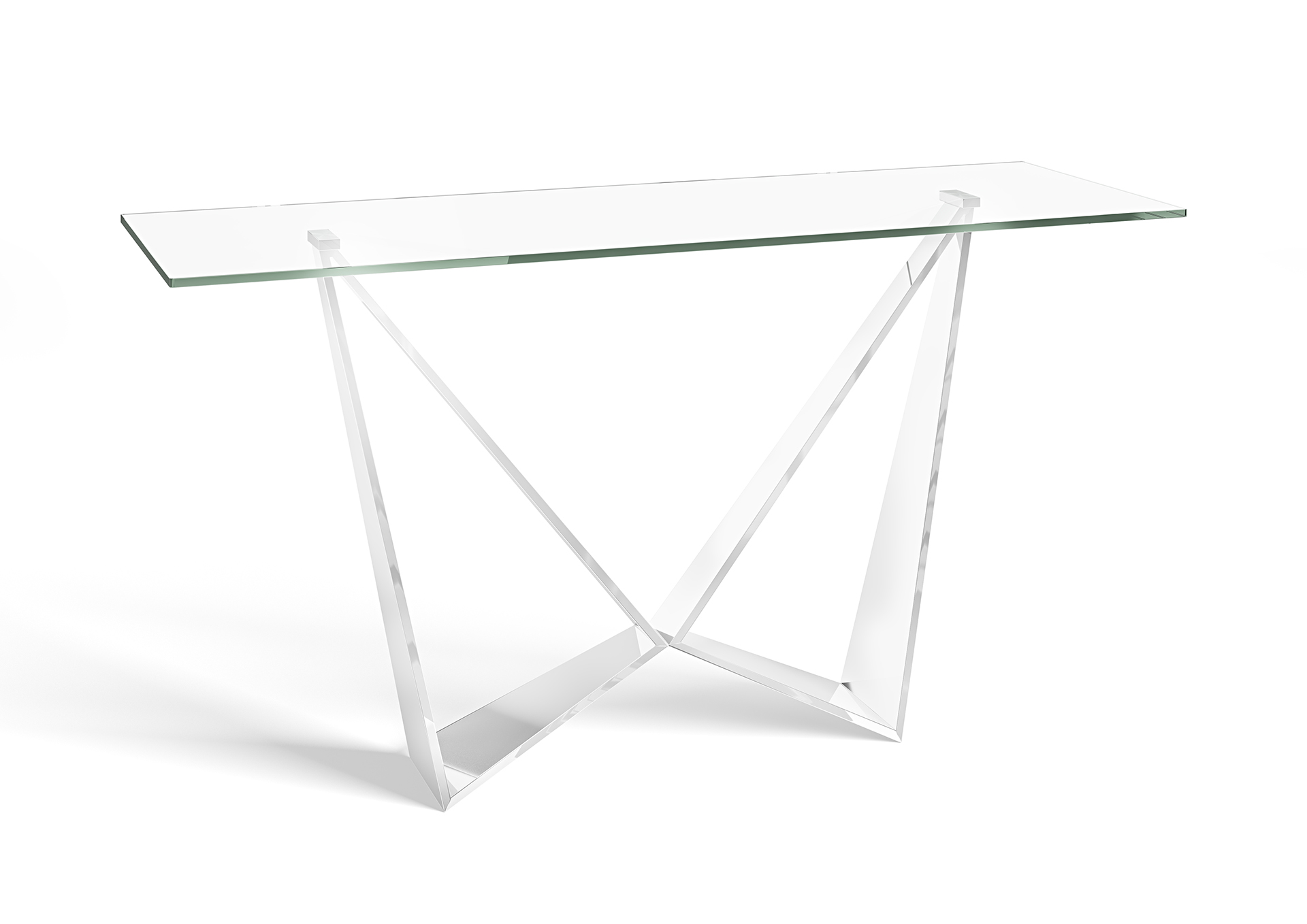 Florentina Clear Glass Console Table