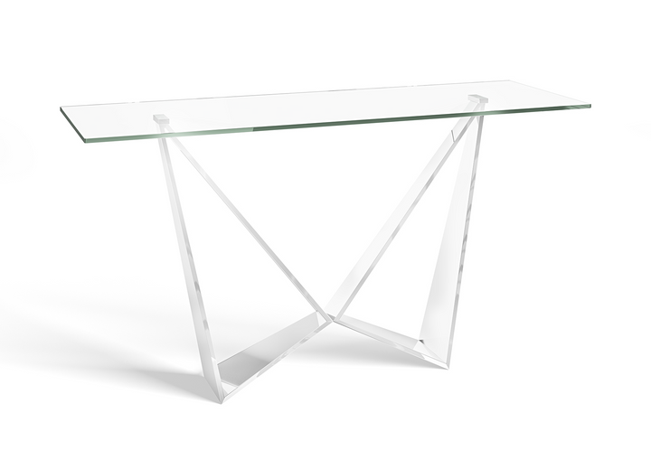 Florentina Clear Glass Console Table