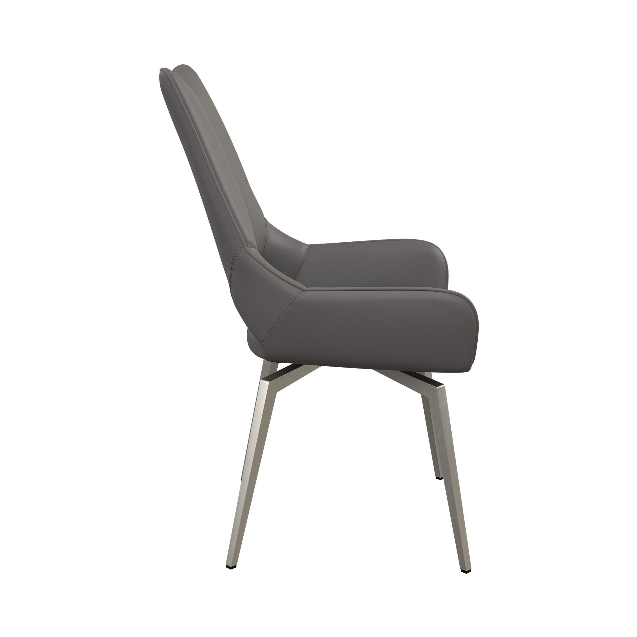 Spinello Faux Leather Swivel Dining Chair
