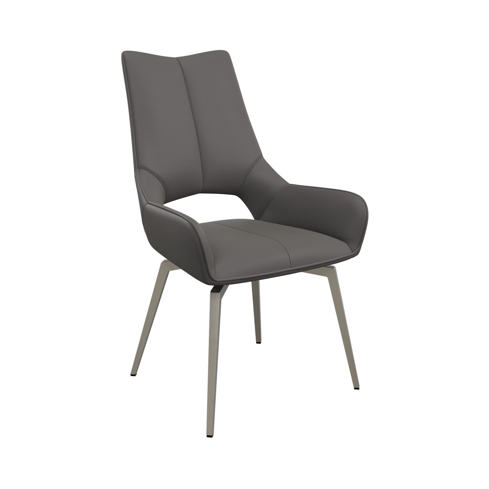 Spinello Faux Leather Swivel Dining Chair