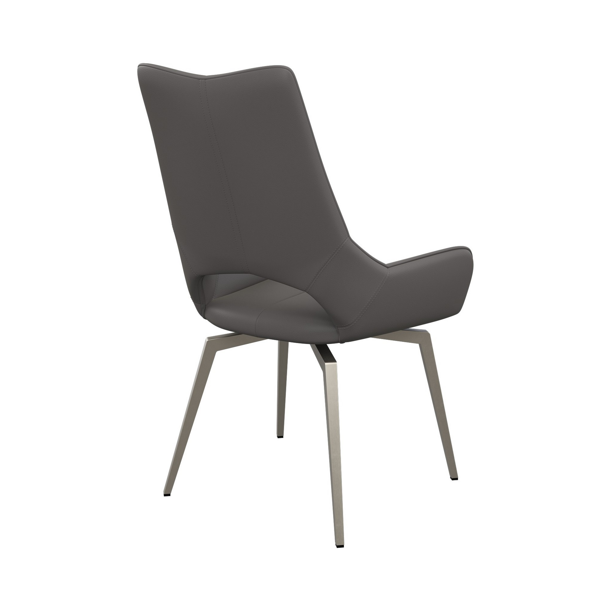 Spinello Faux Leather Swivel Dining Chair