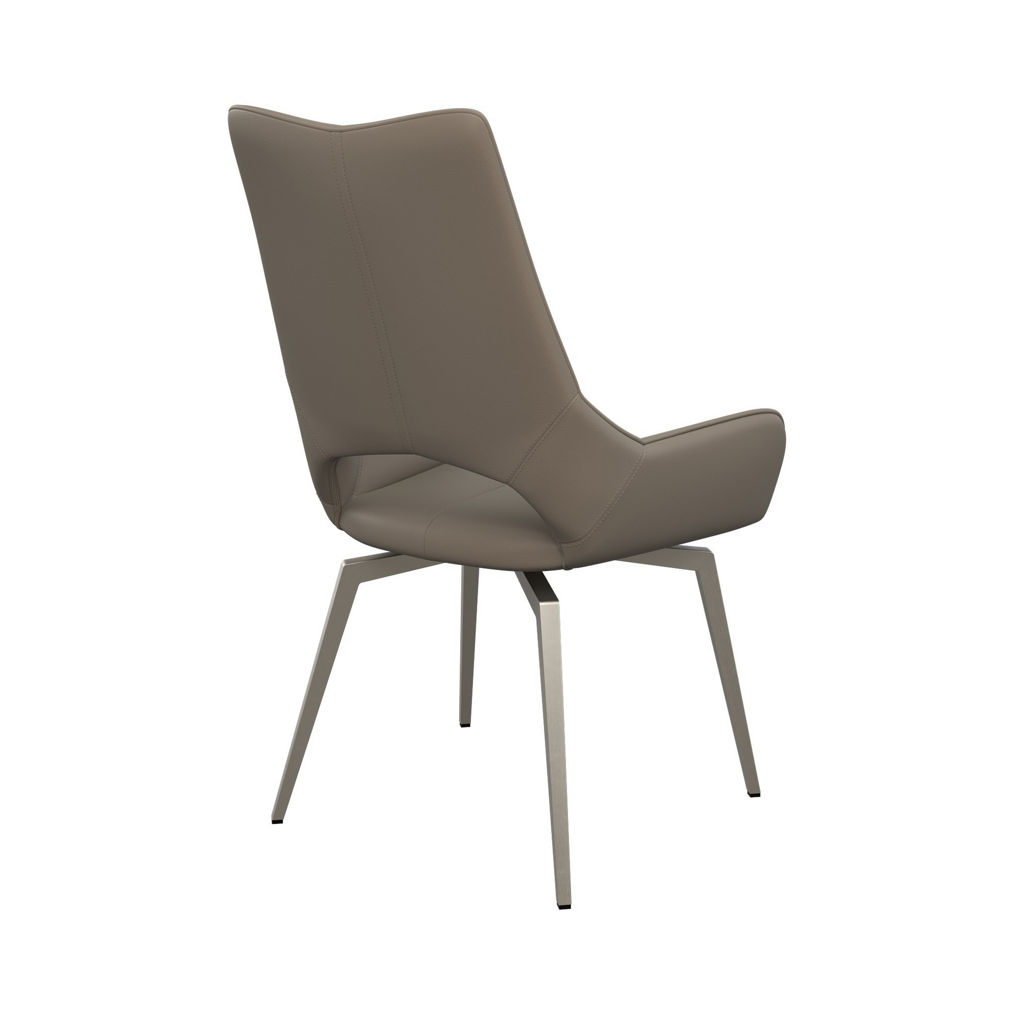 Spinello Faux Leather Swivel Dining Chair