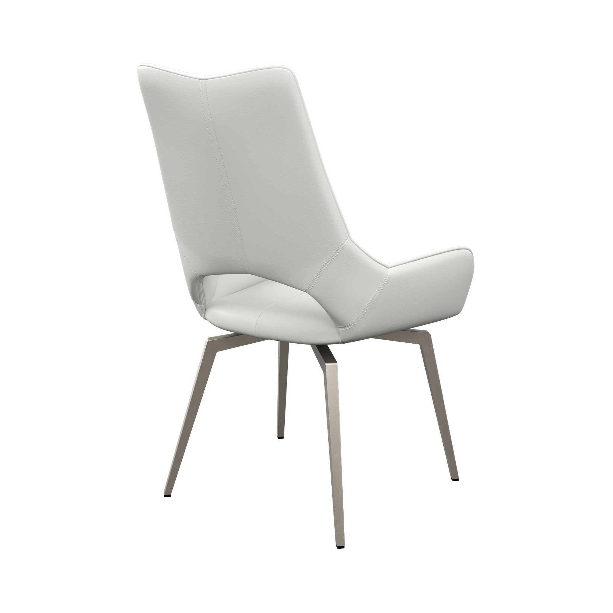 Spinello Faux Leather Swivel Dining Chair