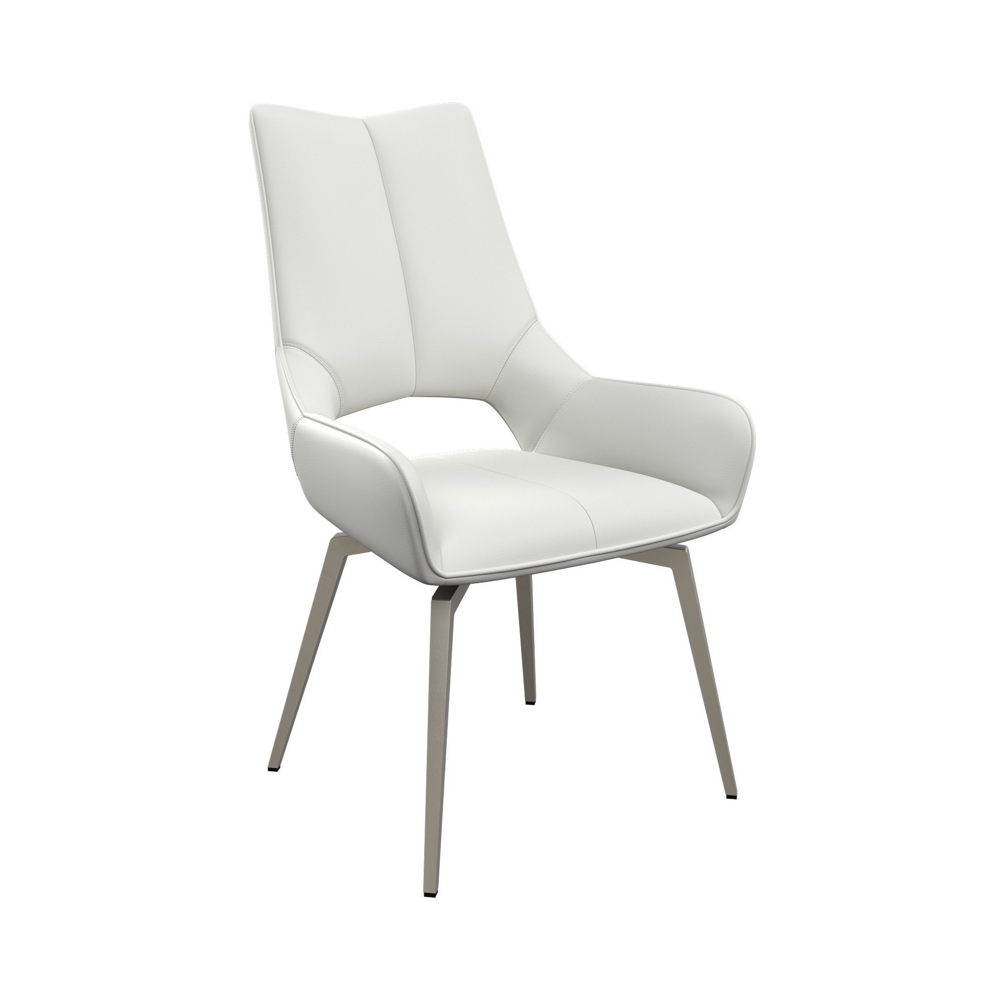 Spinello Faux Leather Swivel Dining Chair