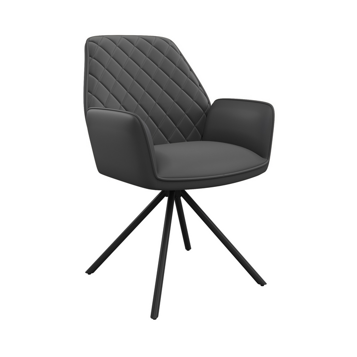 Lina Leather Swivel Dining Chair