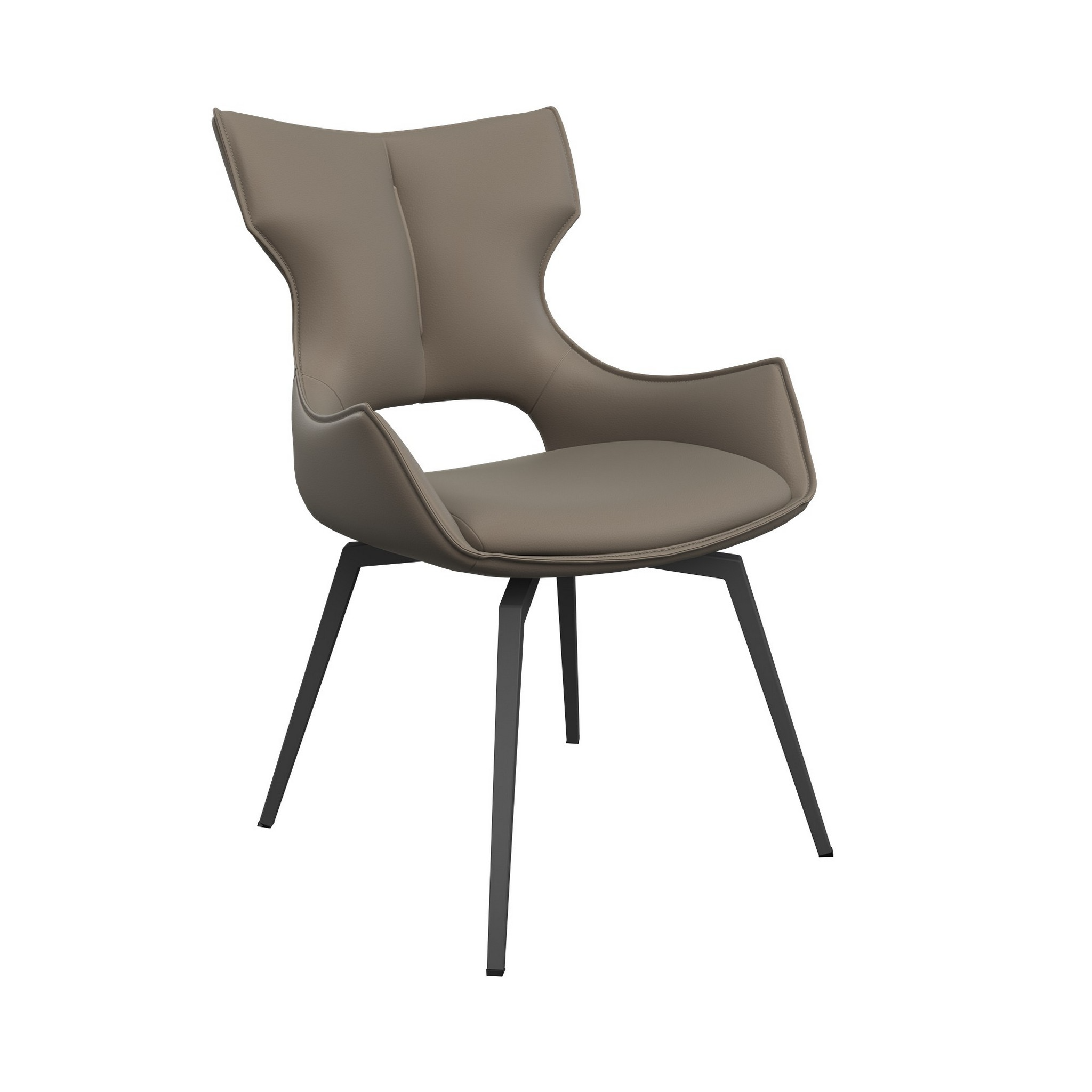 Raffaello Faux Leather Swivel Dining Chair