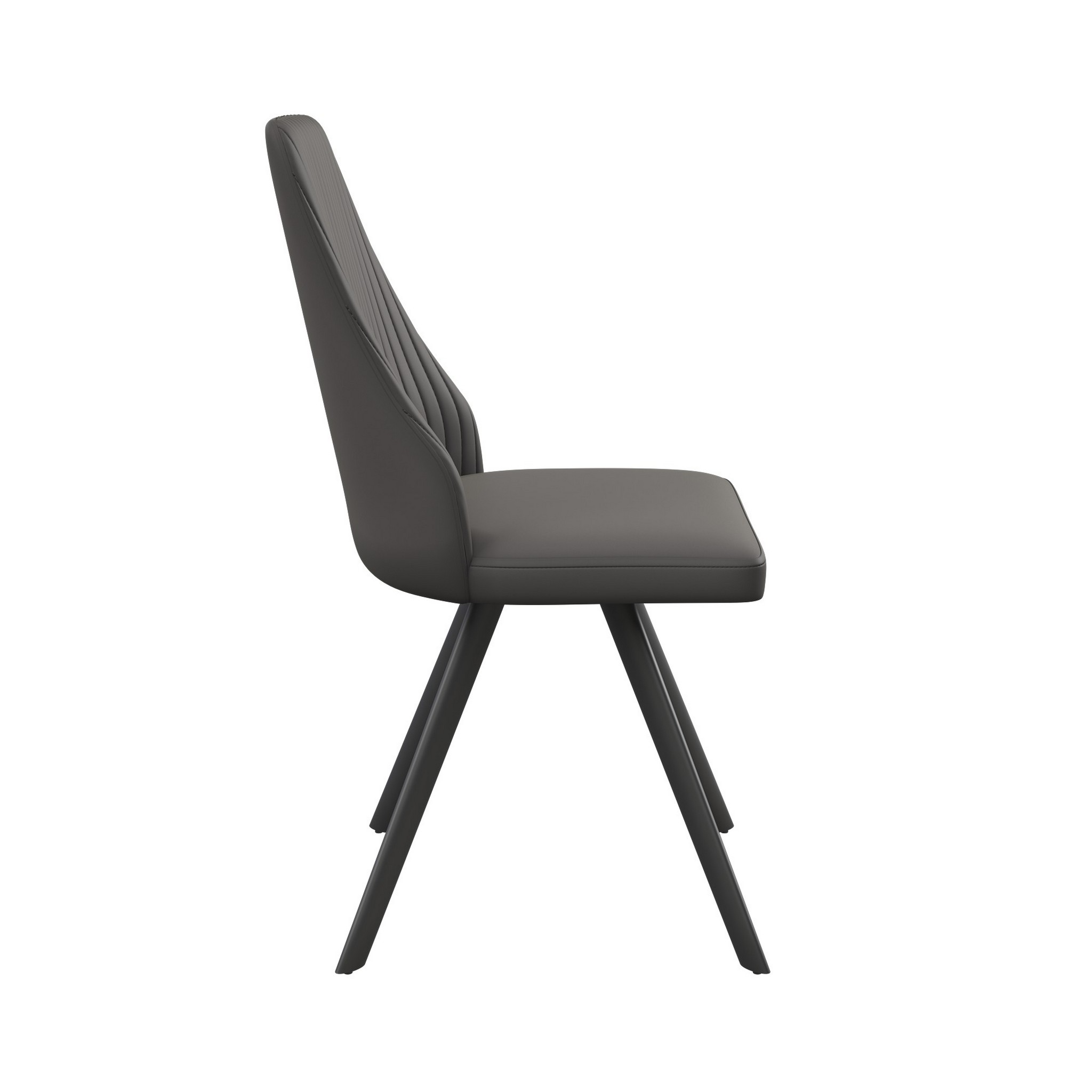 Azzaro Dark Grey Faux Leather Dining Chair