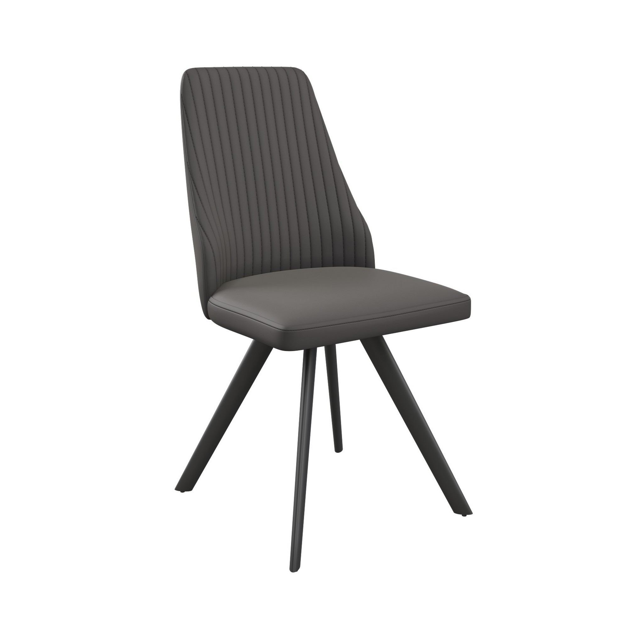 Azzaro Dark Grey Leather Dining Chair