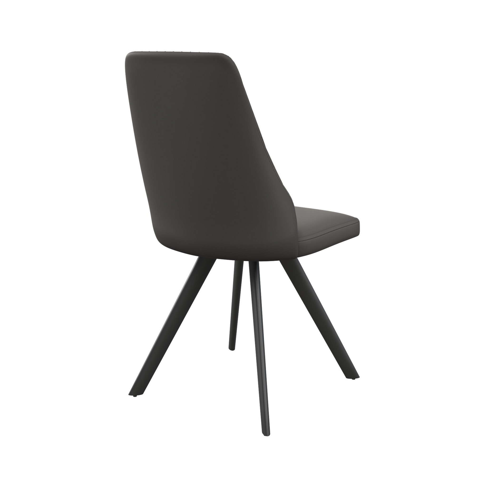 Azzaro Dark Grey Faux Leather Dining Chair