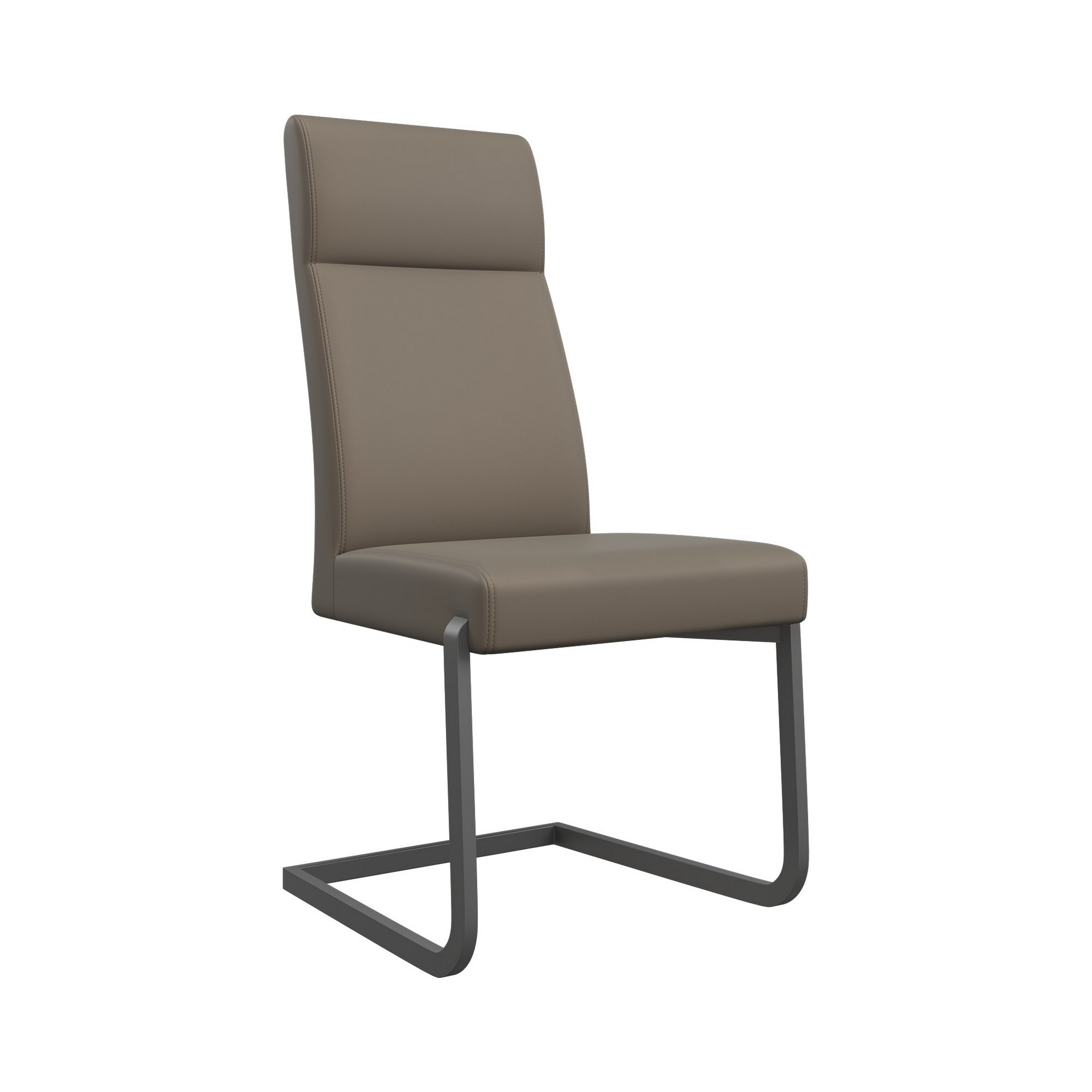 Dante Faux Leather Dining Chair With Grey Frame