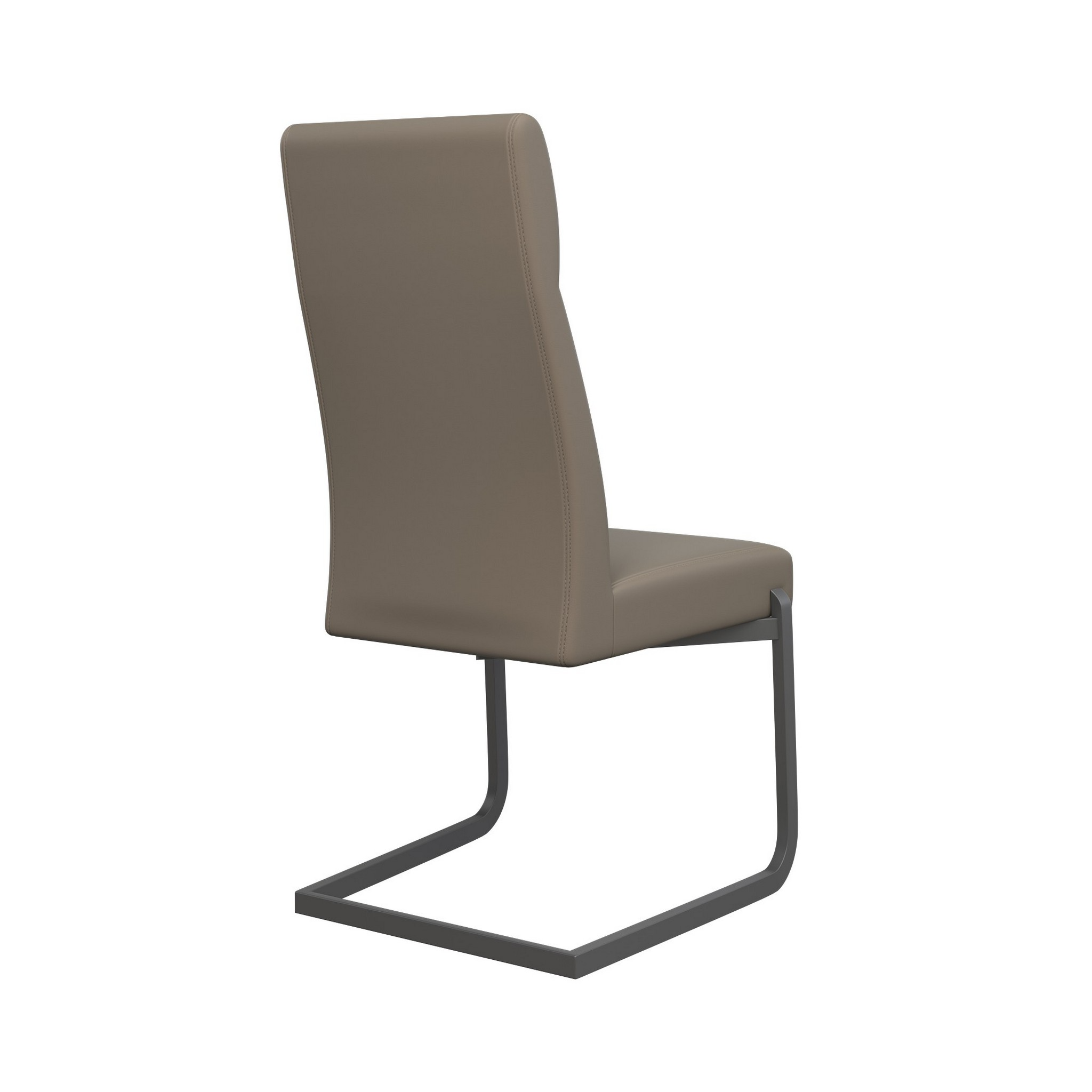 Dante Faux Leather Dining Chair With Grey Frame