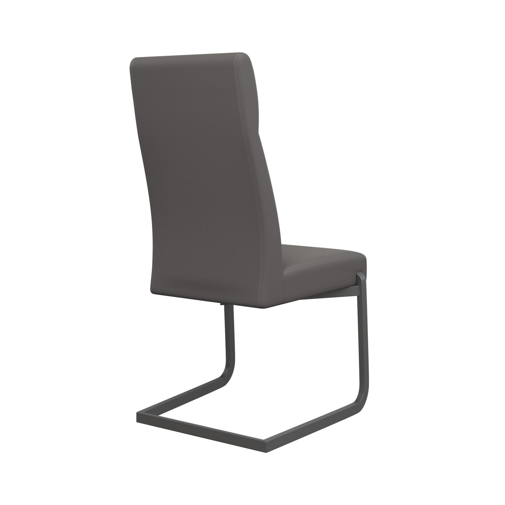 Dante Faux Leather Dining Chair With Grey Frame