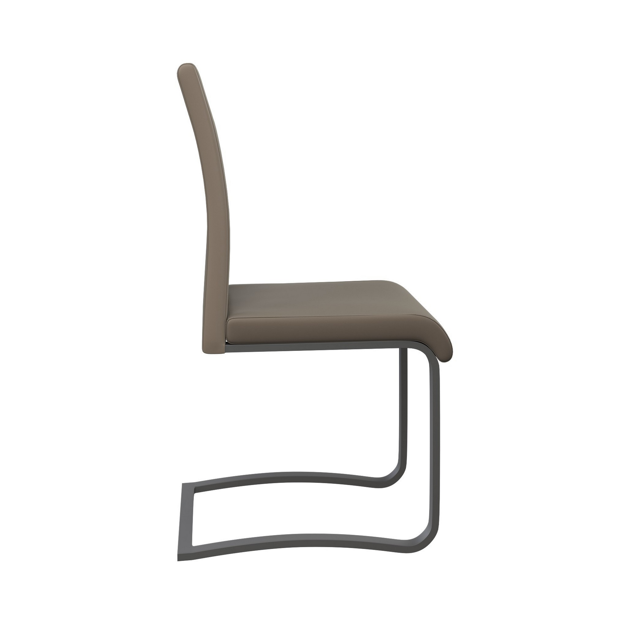 Gabi Faux Leather Dining Chair With Grey Frame